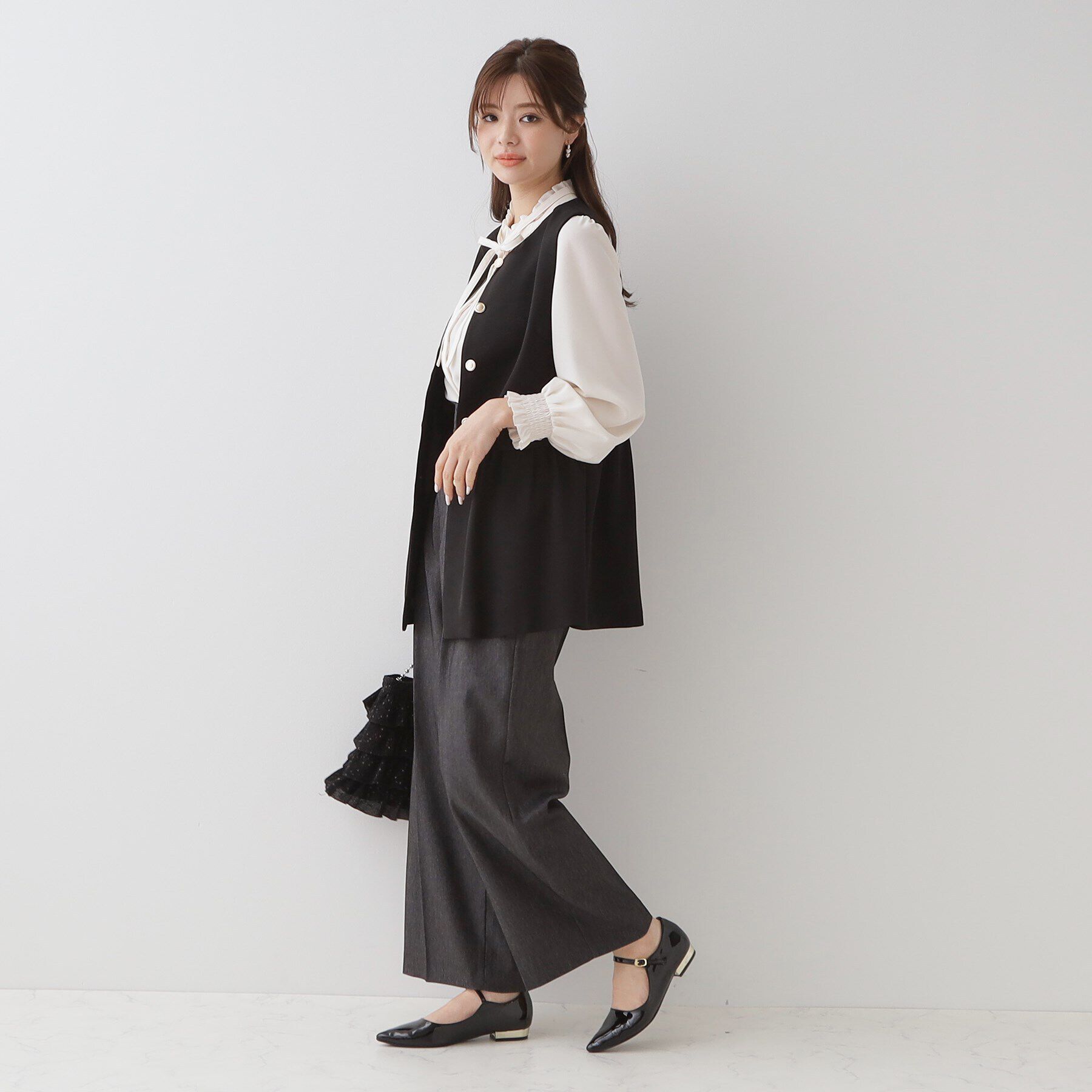 Couture broach「【大人フェミニン・体型カバー】ペプラムジレ」|ベスト・ジレ|