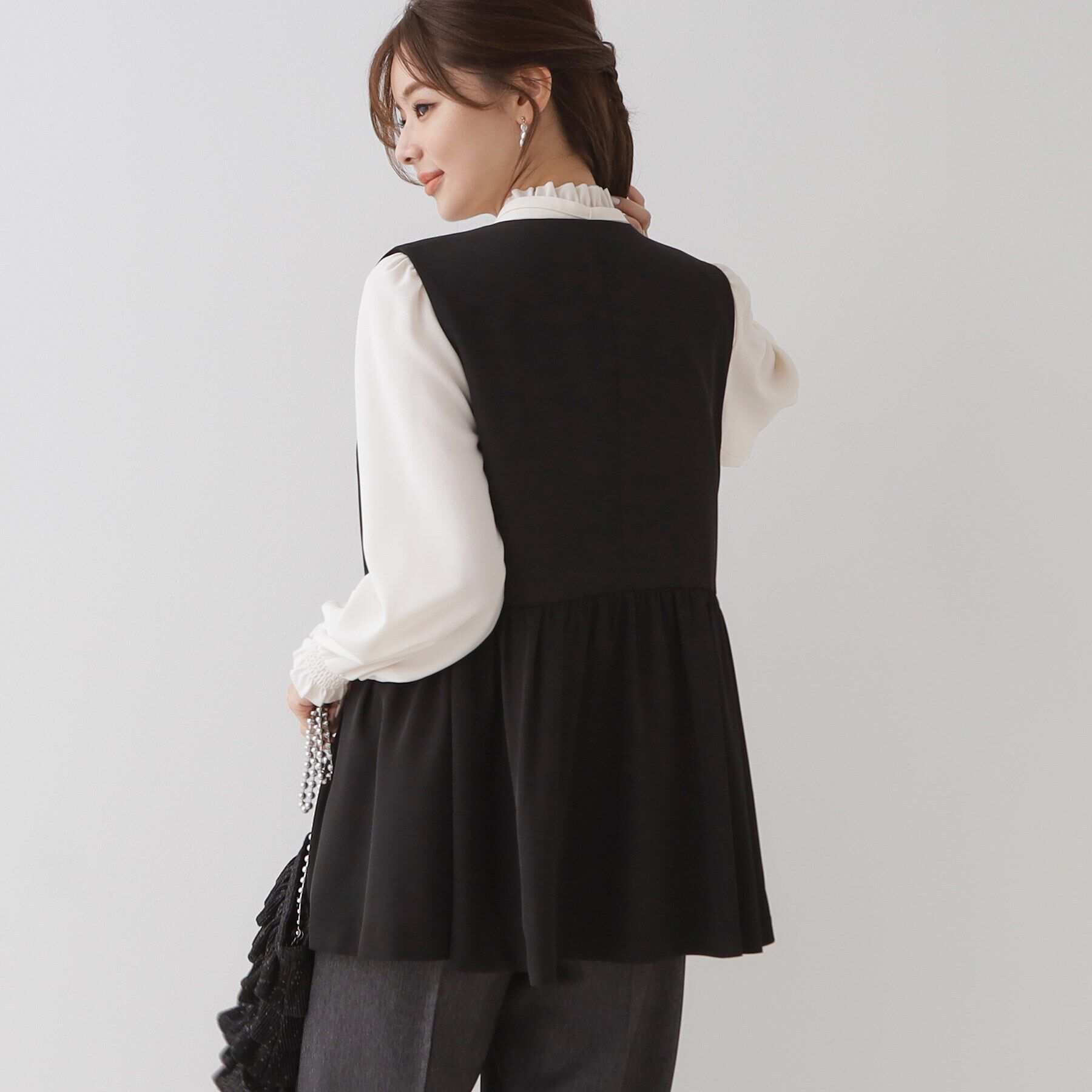 Couture broach「【大人フェミニン・体型カバー】ペプラムジレ」|ベスト・ジレ|