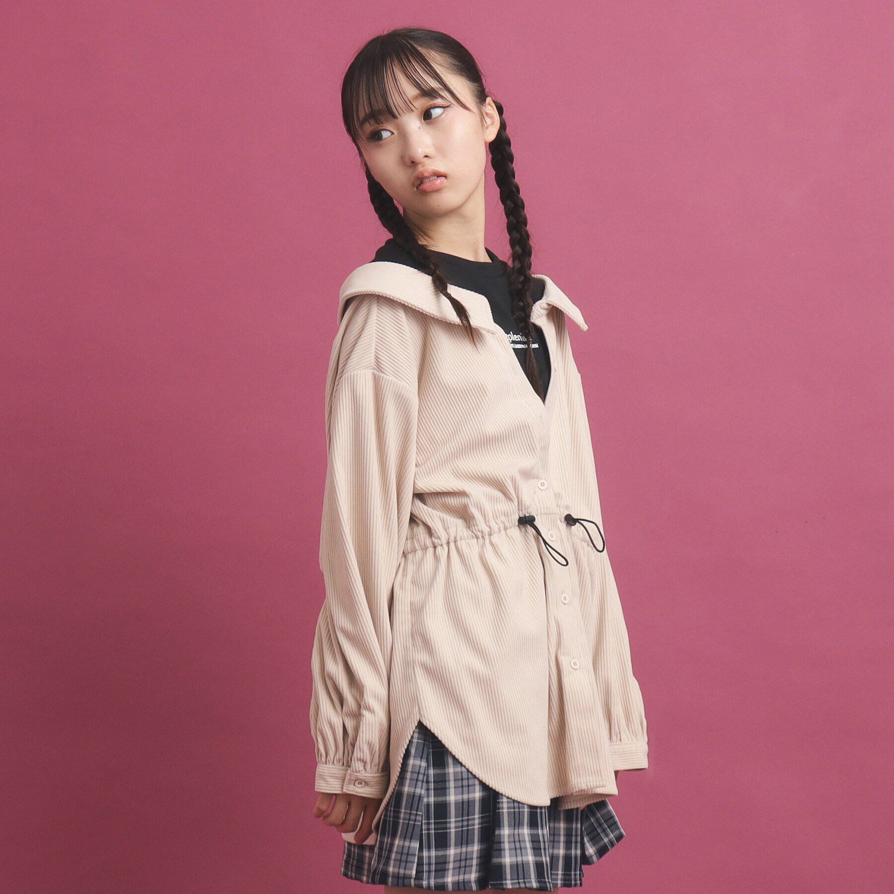 PINK-latte「惚れかわ シャツレイヤード」|シャツ・ブラウス|ｱｲﾎﾞﾘｰ(004)