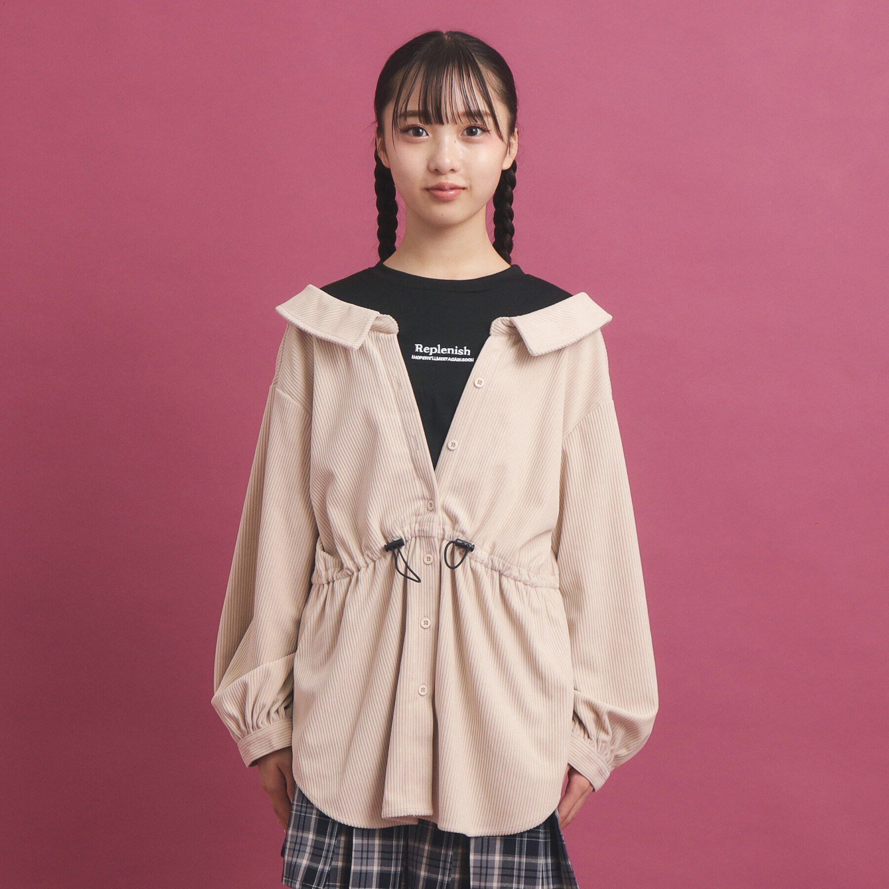 PINK-latte「惚れかわ シャツレイヤード」|シャツ・ブラウス|