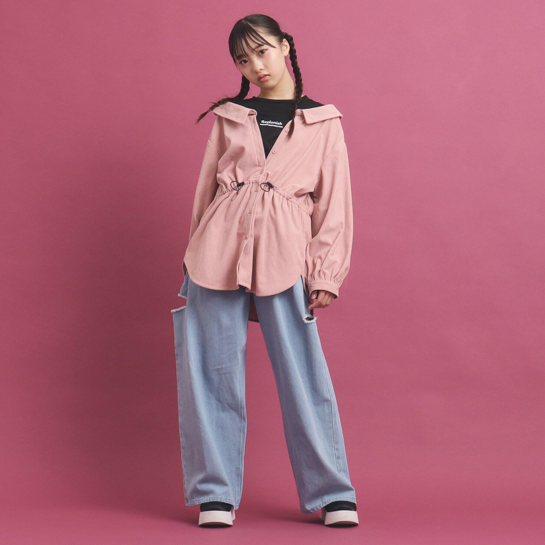 PINK-latte「惚れかわ シャツレイヤード」|シャツ・ブラウス|