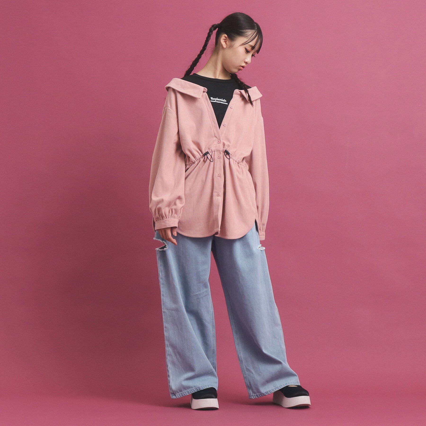 PINK-latte「惚れかわ シャツレイヤード」|シャツ・ブラウス|