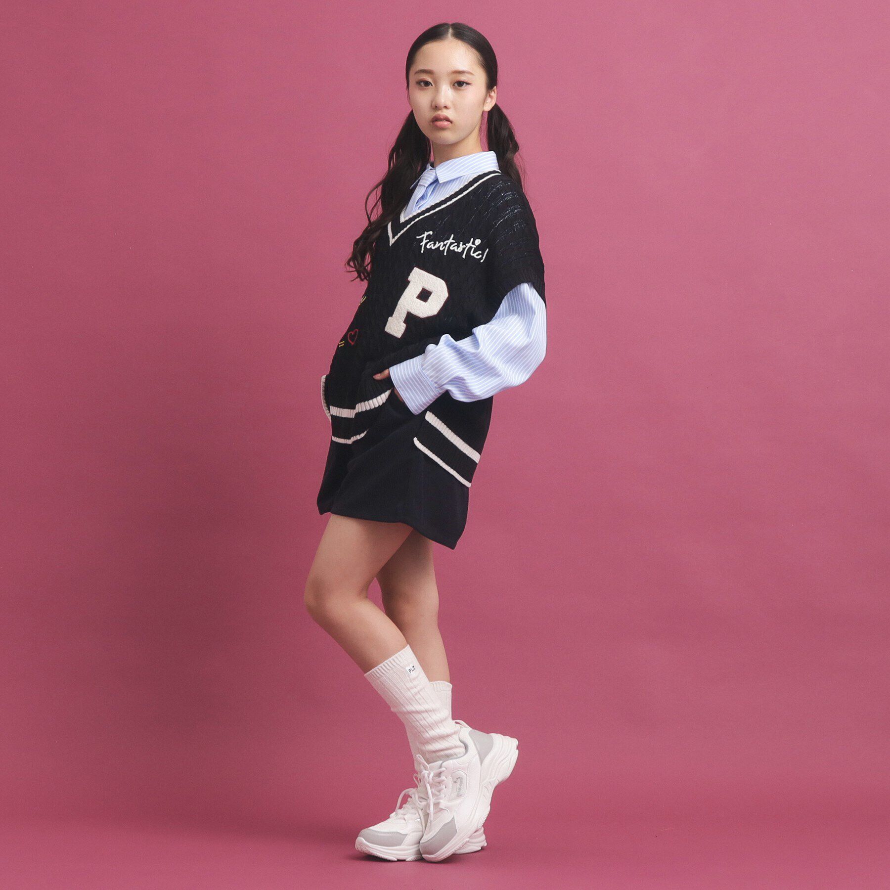 PINK-latte「ベーシック コーディロイショートパンツ」|キュロット|