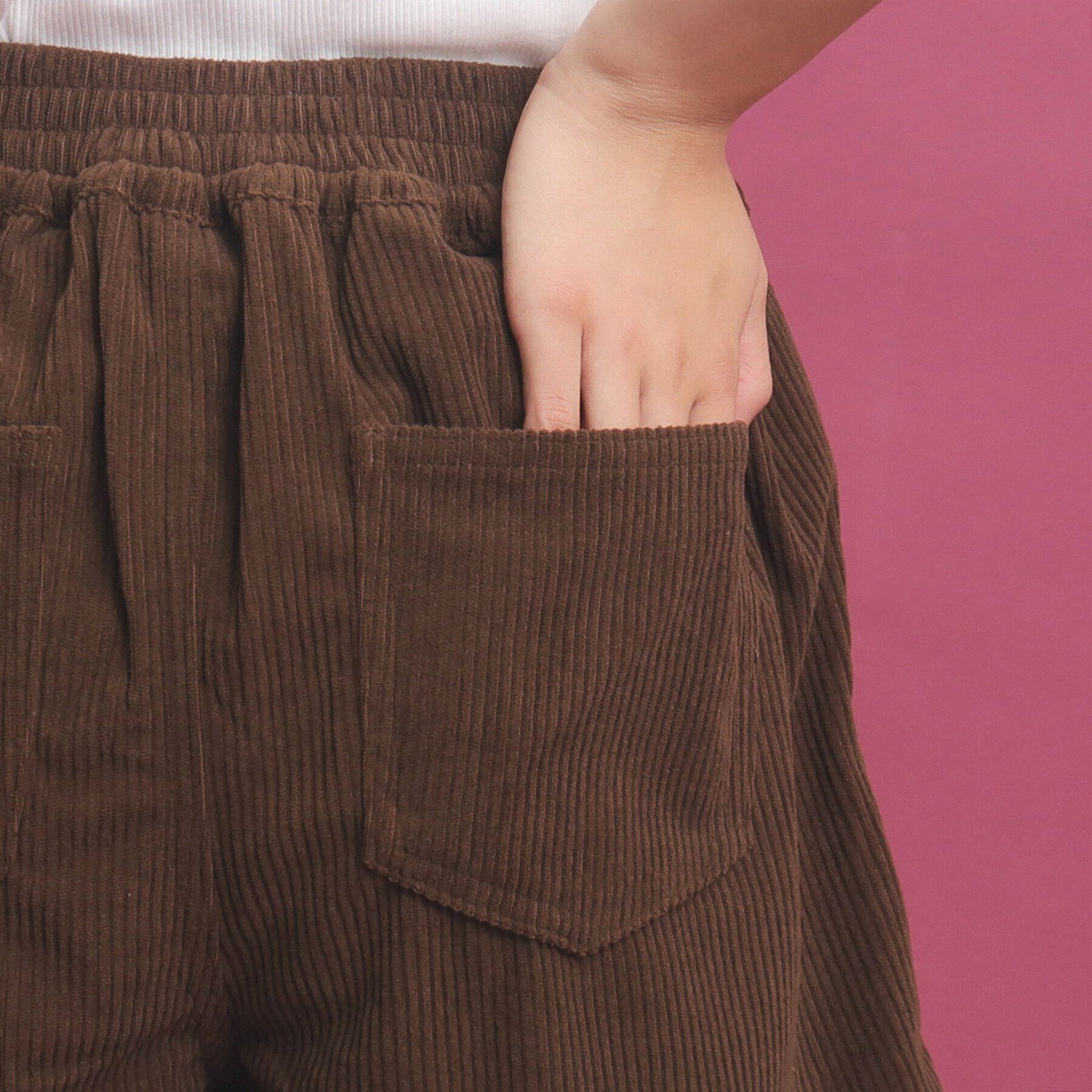 PINK-latte「ベーシック コーディロイショートパンツ」|キュロット|