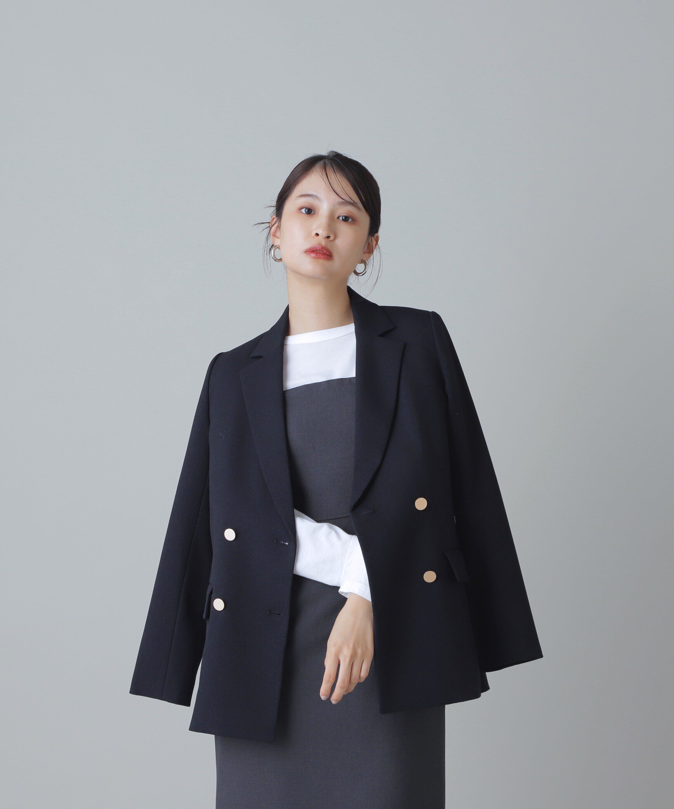  「ダブルブレストテーラードジャケット《S Size Line》  」|その他|ネイビー