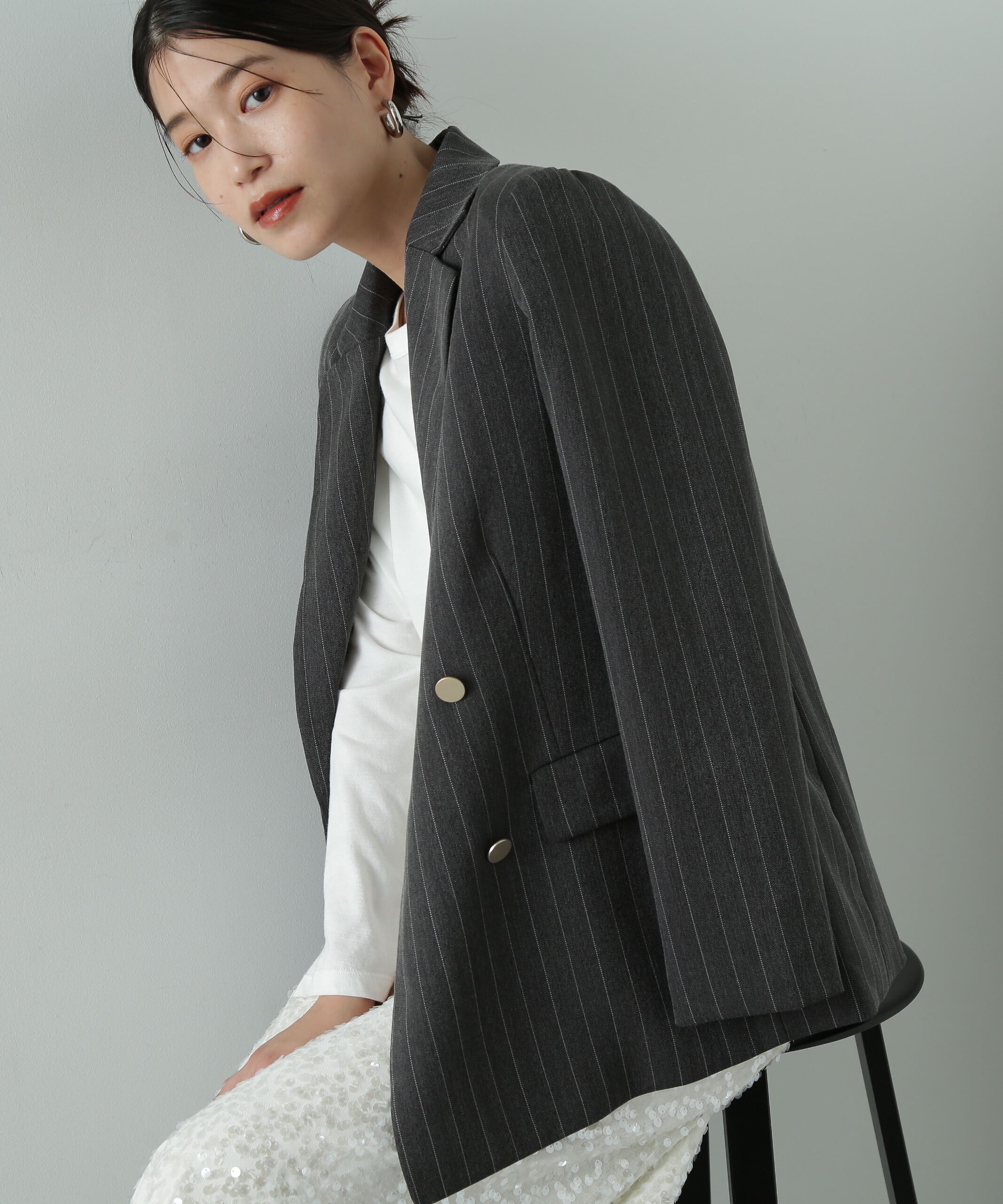  「ストライプテーラードジャケット」|その他|グレーストラ 1
