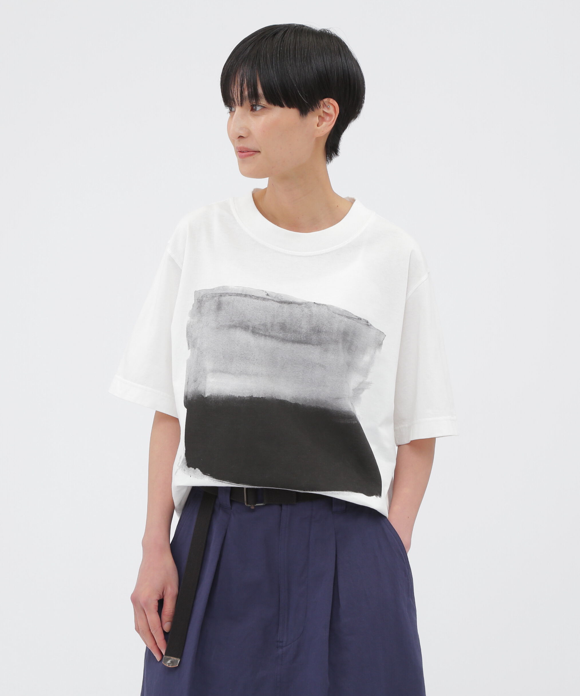 MHL.「LIGHT COTTON JERSEY TOP」|Tシャツ・カットソー|WHITE