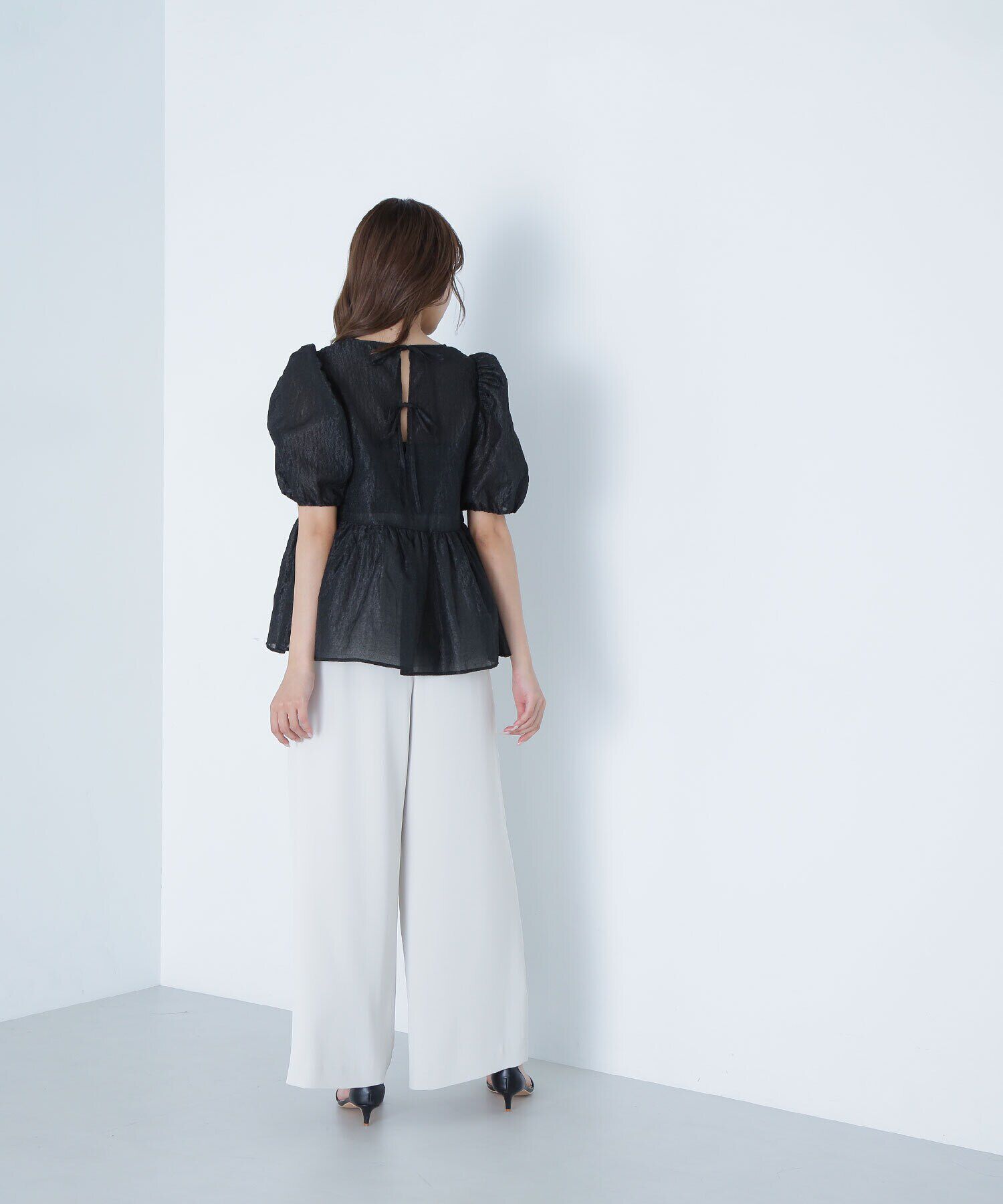  「シアージャガードペプラムブラウス」|シャツ・ブラウス|