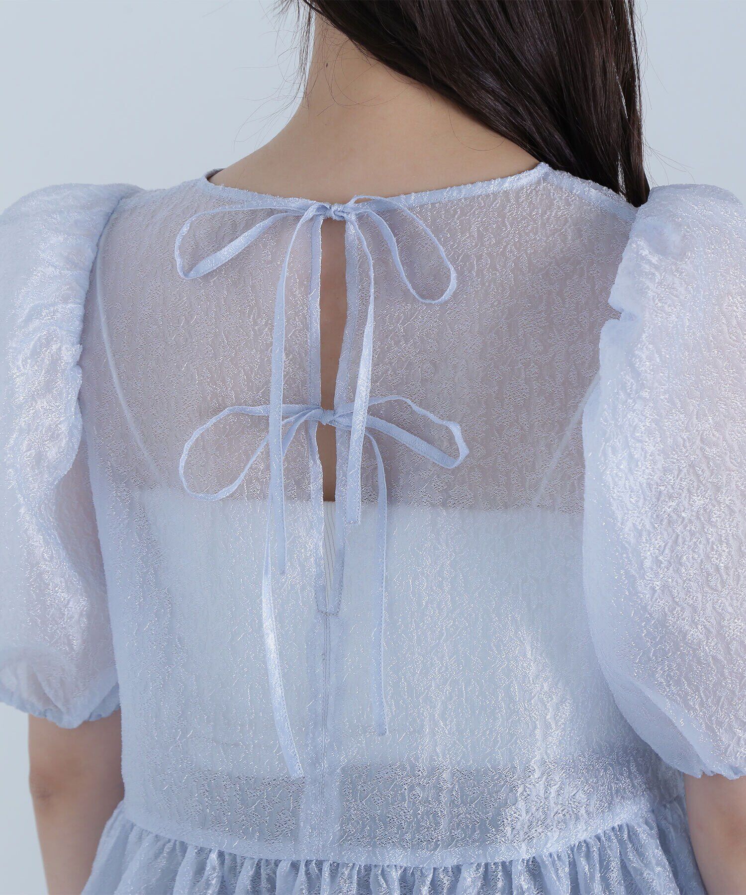  「シアージャガードペプラムブラウス」|シャツ・ブラウス|