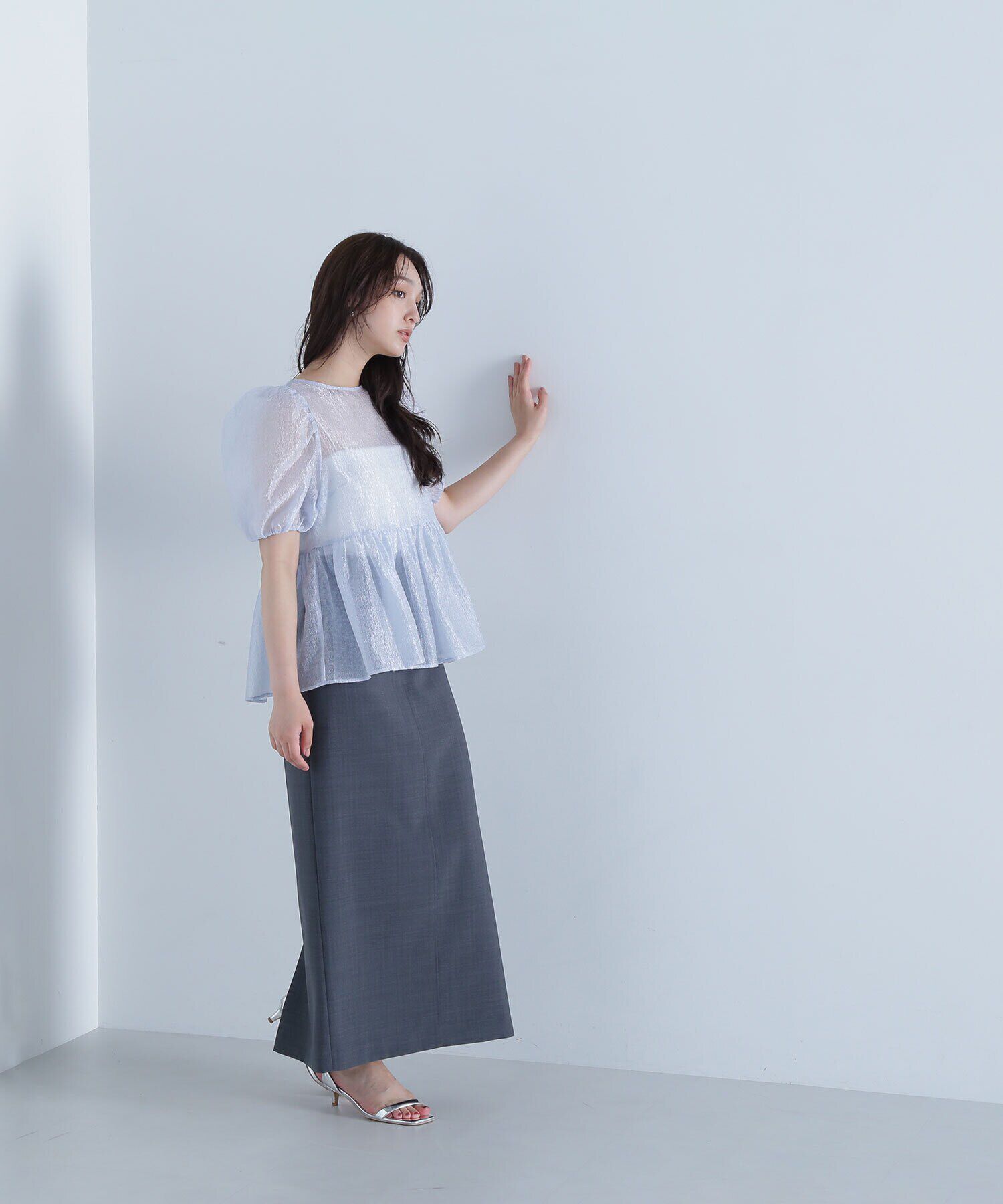  「シアージャガードペプラムブラウス」|シャツ・ブラウス|