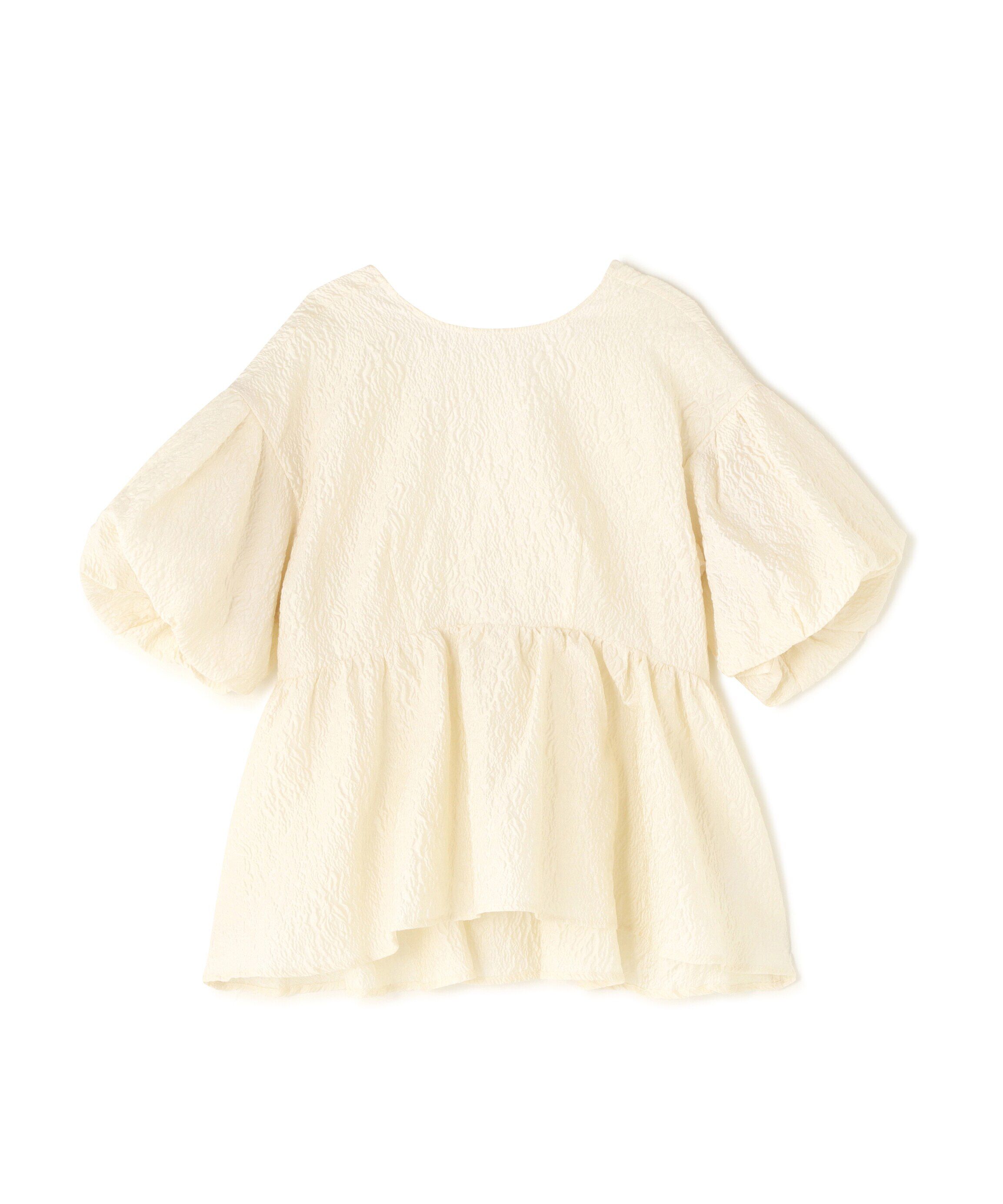  「バックシャンジャガードペプラムブラウス」|シャツ・ブラウス|