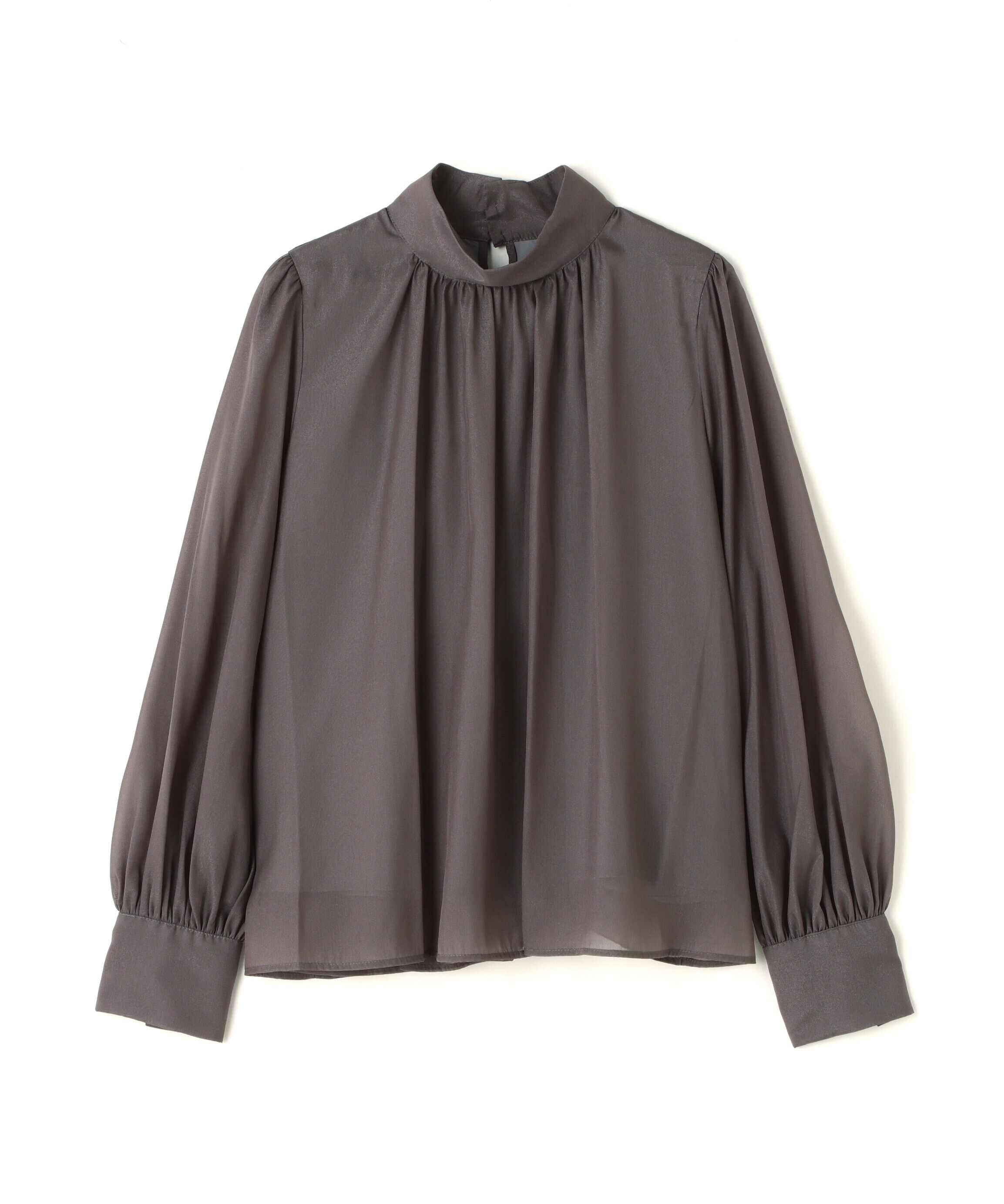  「ハイネックボリュームシアーブラウス」|シャツ・ブラウス|