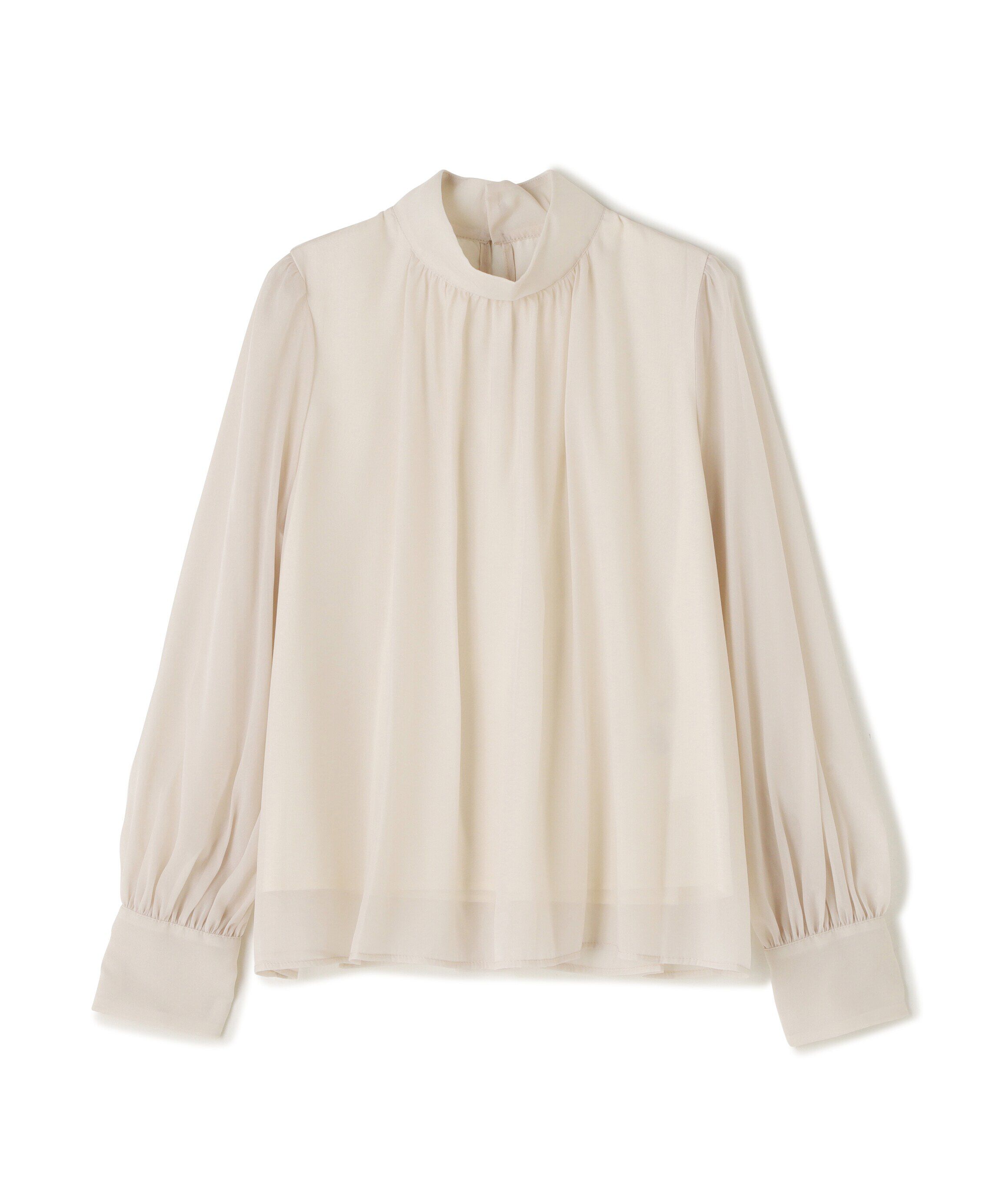 「ハイネックボリュームシアーブラウス」|シャツ・ブラウス|