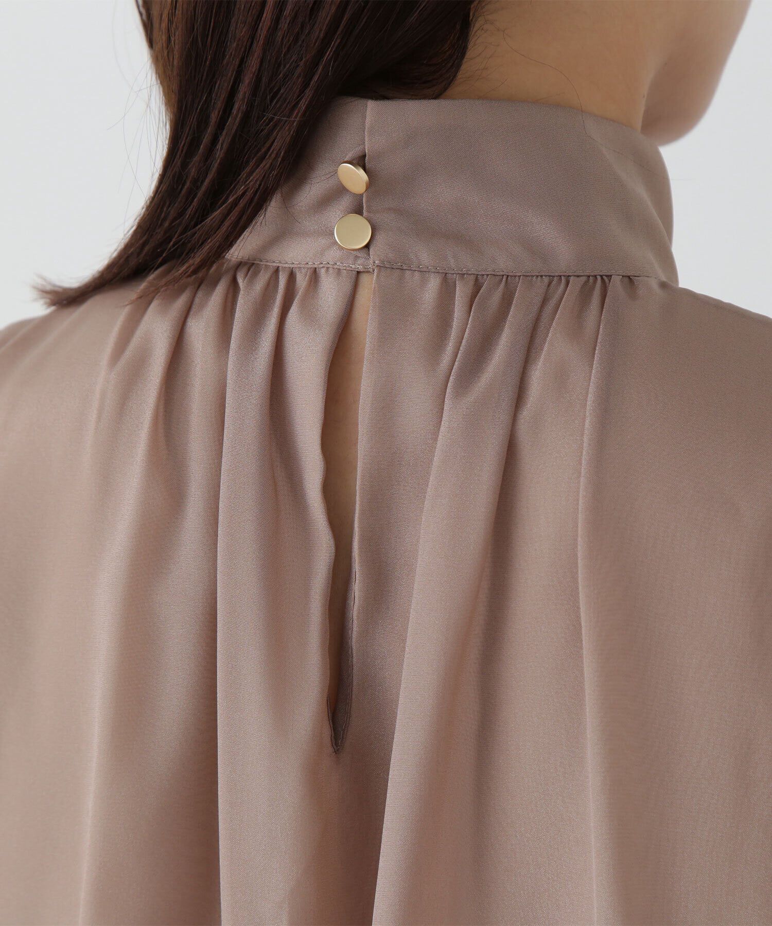  「ハイネックボリュームシアーブラウス」|シャツ・ブラウス|