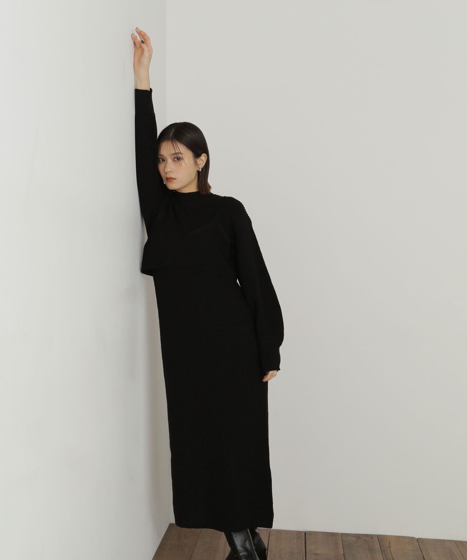  「コンパクトビスチェニットワンピース」|ワンピース|