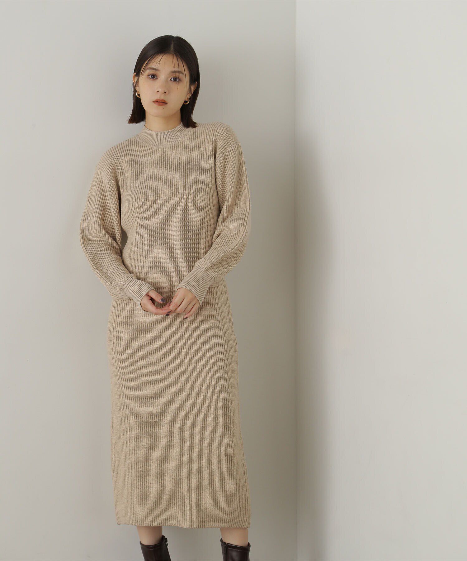  「コンパクトビスチェニットワンピース」|ワンピース|