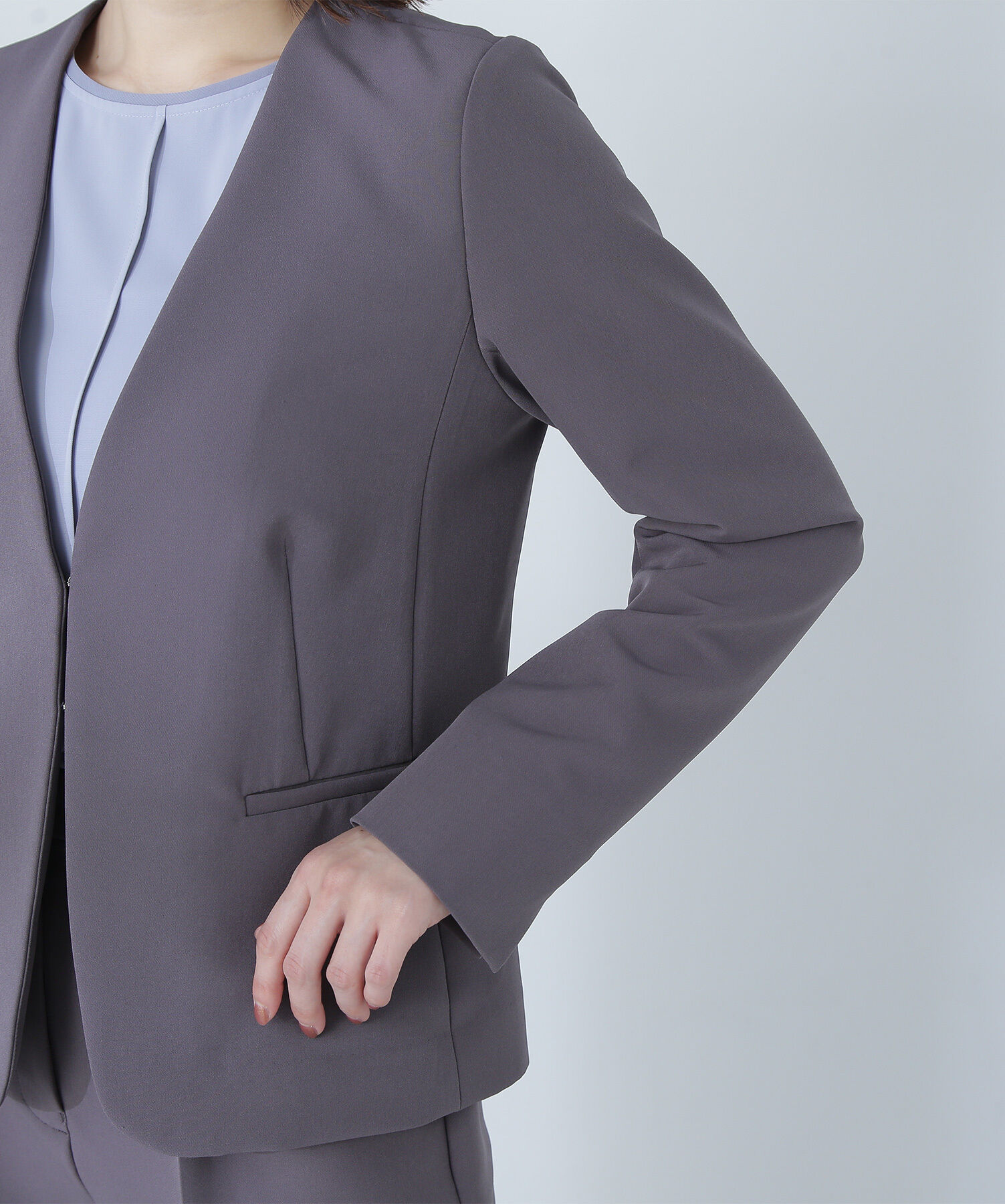  「ダブルクロスストレッチ SETUP ノーカラージャケット」|その他|