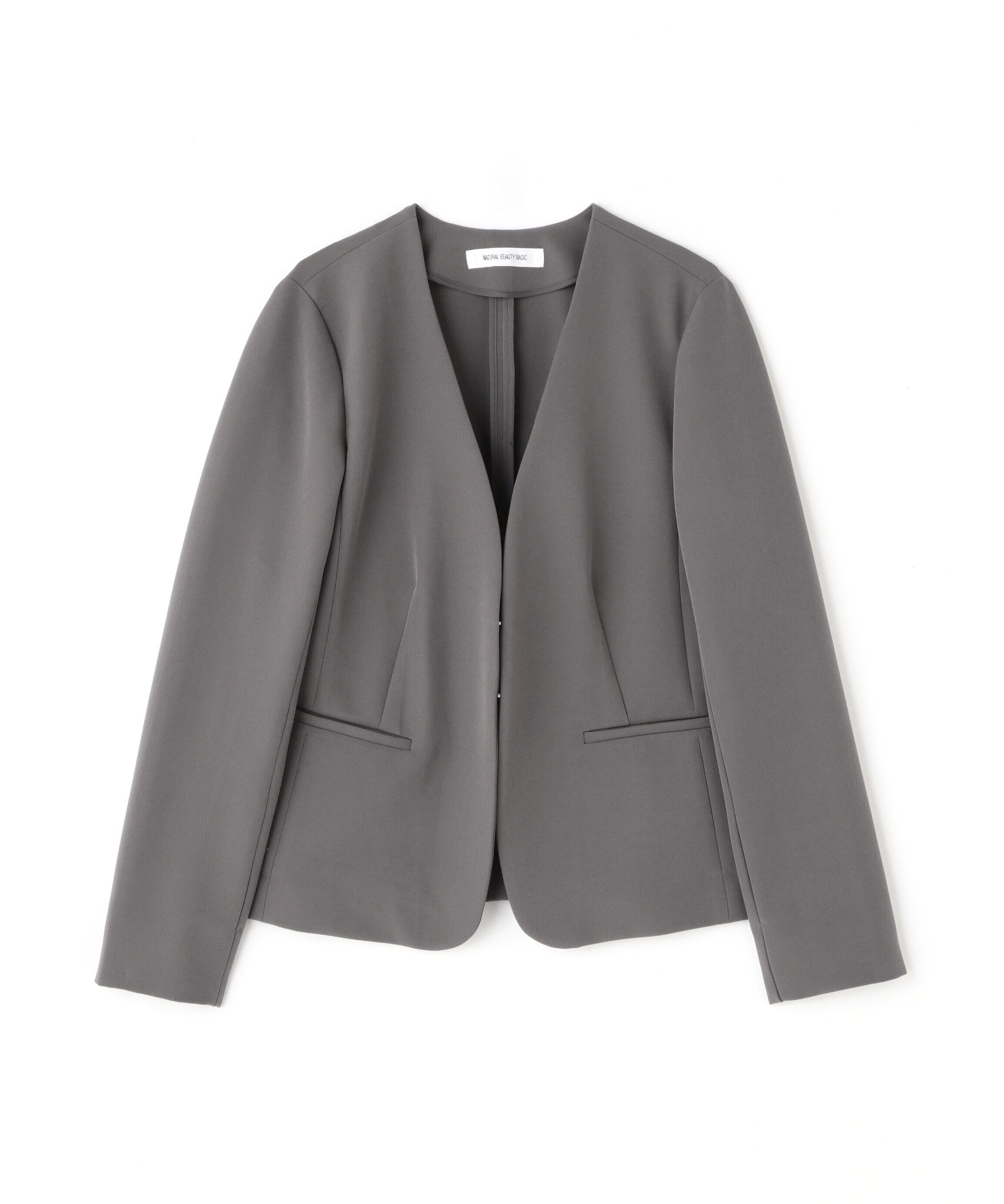  「ダブルクロスストレッチ SETUP ノーカラージャケット」|その他|