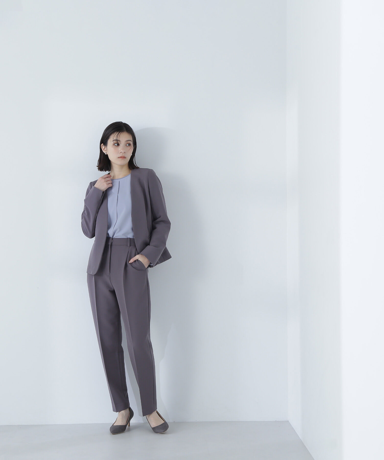  「ダブルクロスストレッチ SETUP ノーカラージャケット」|その他|