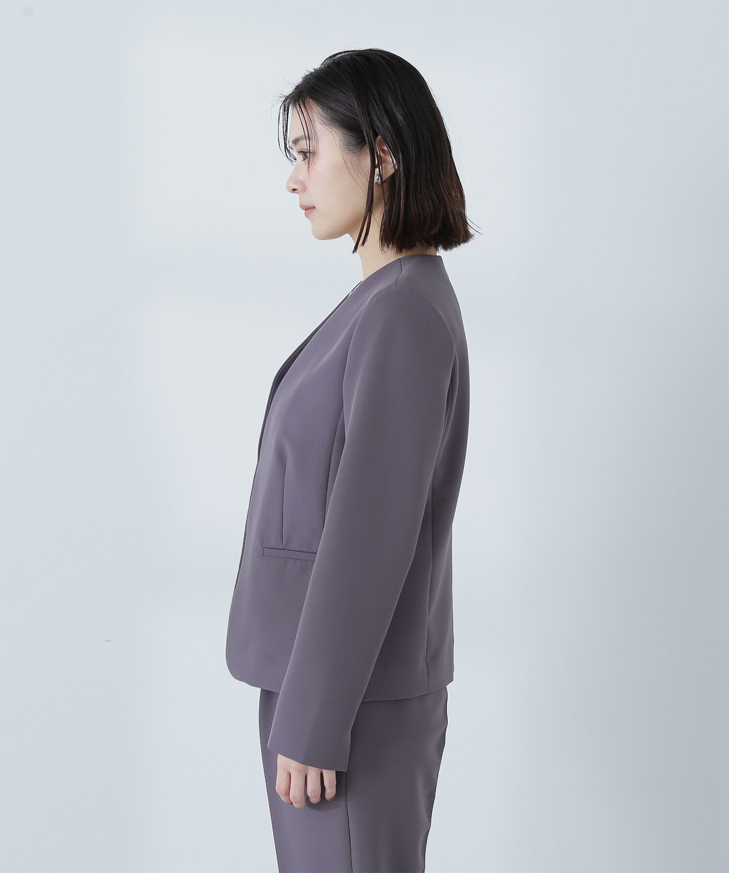  「ダブルクロスストレッチ SETUP ノーカラージャケット」|その他|