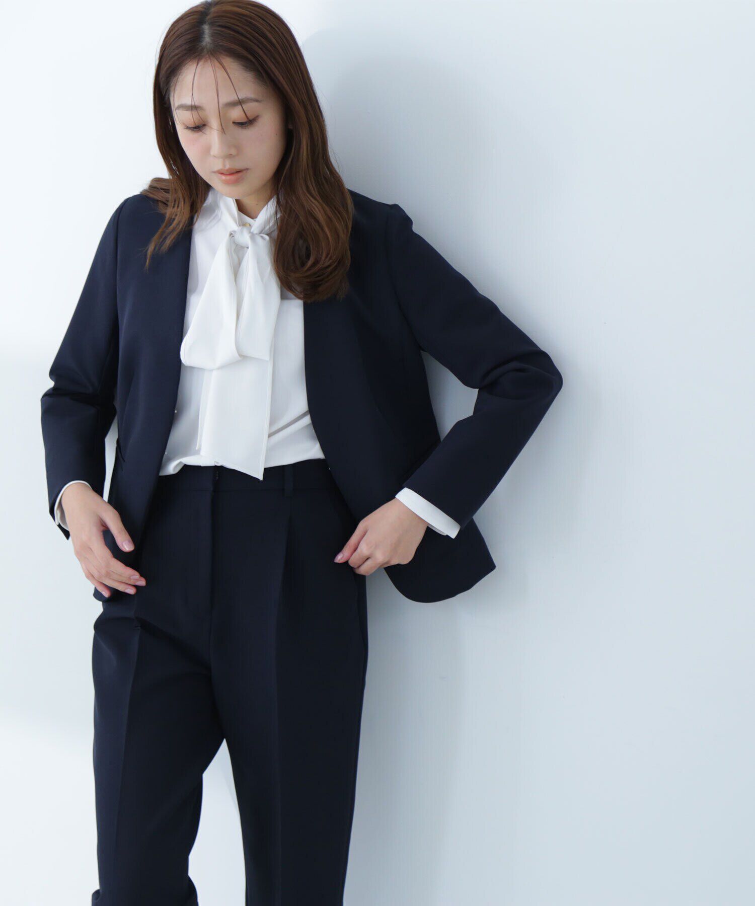  「ダブルクロスストレッチ SETUP ノーカラージャケット」|その他|