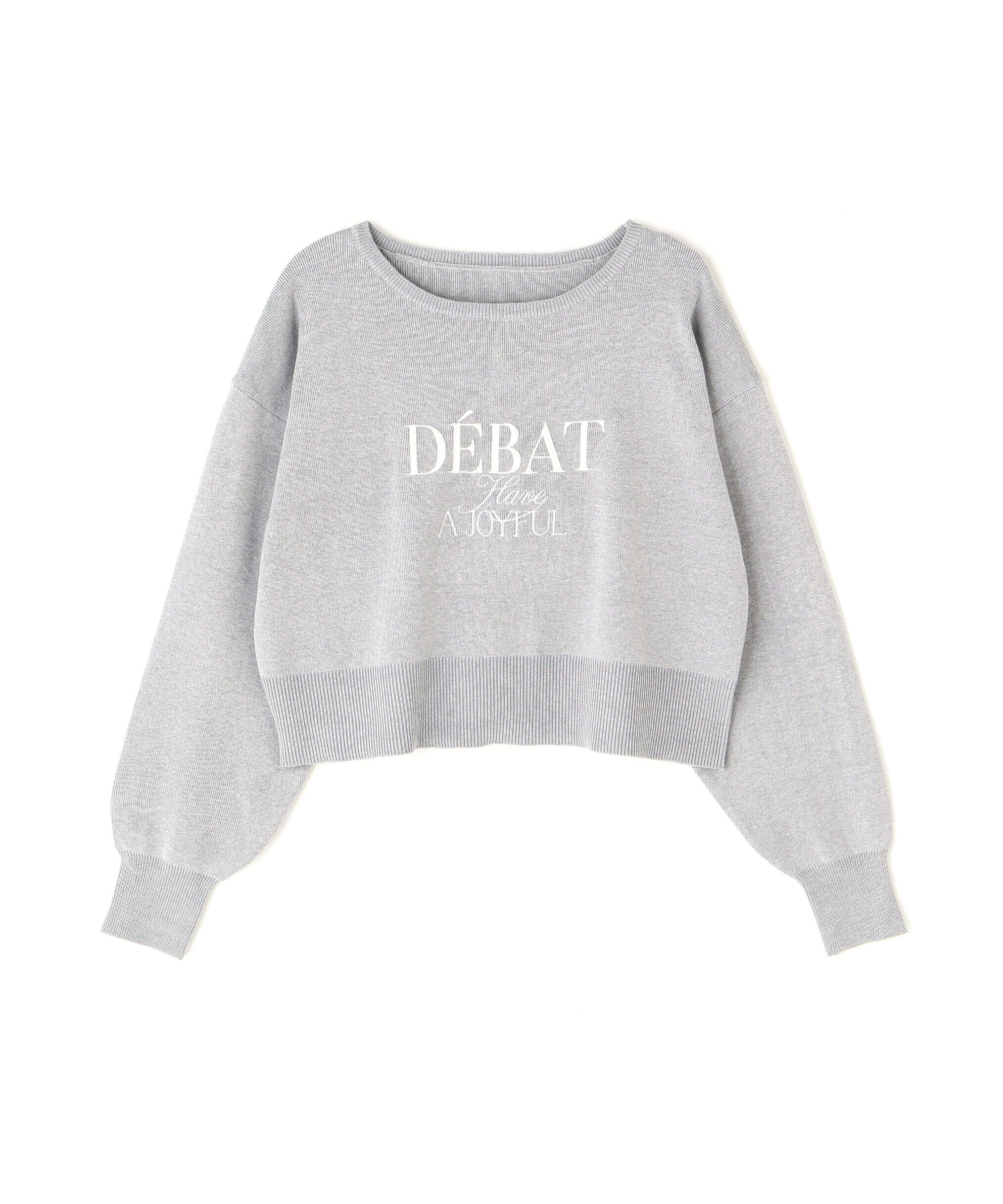  「クロップド刺繍ロゴニット」|ニット・セーター|