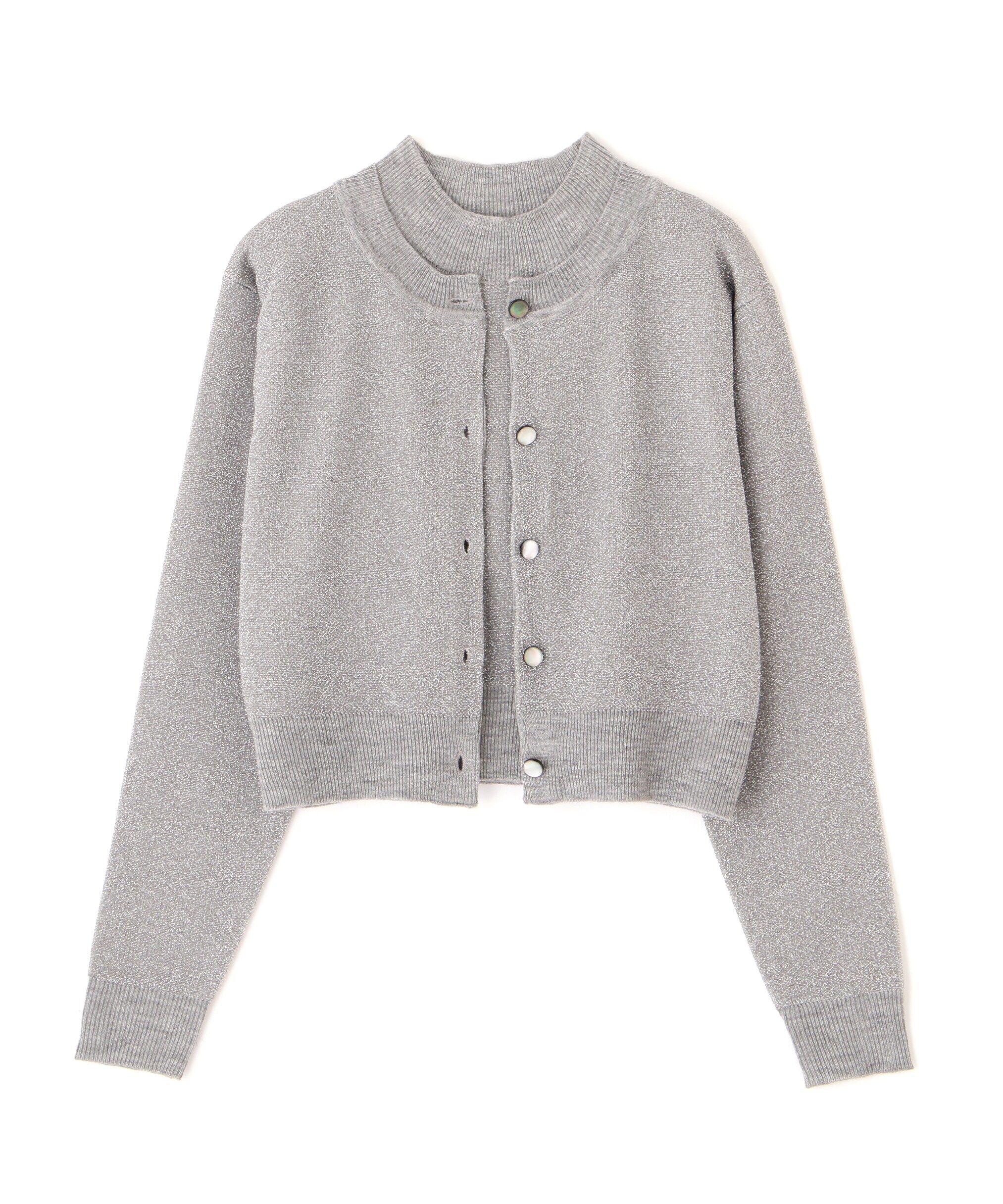  「クロップドラメジャガードアンサンブル」|ニット・セーター|