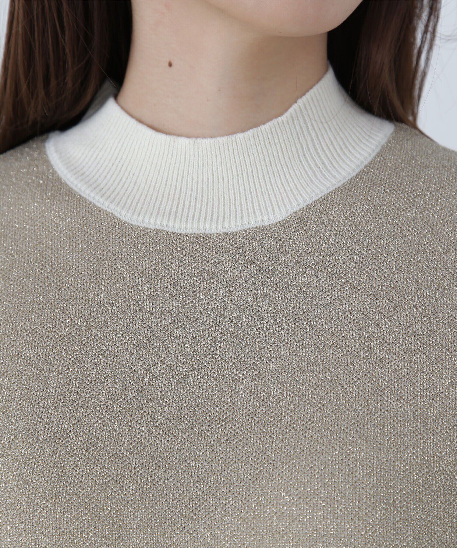  「クロップドラメジャガードアンサンブル」|ニット・セーター|