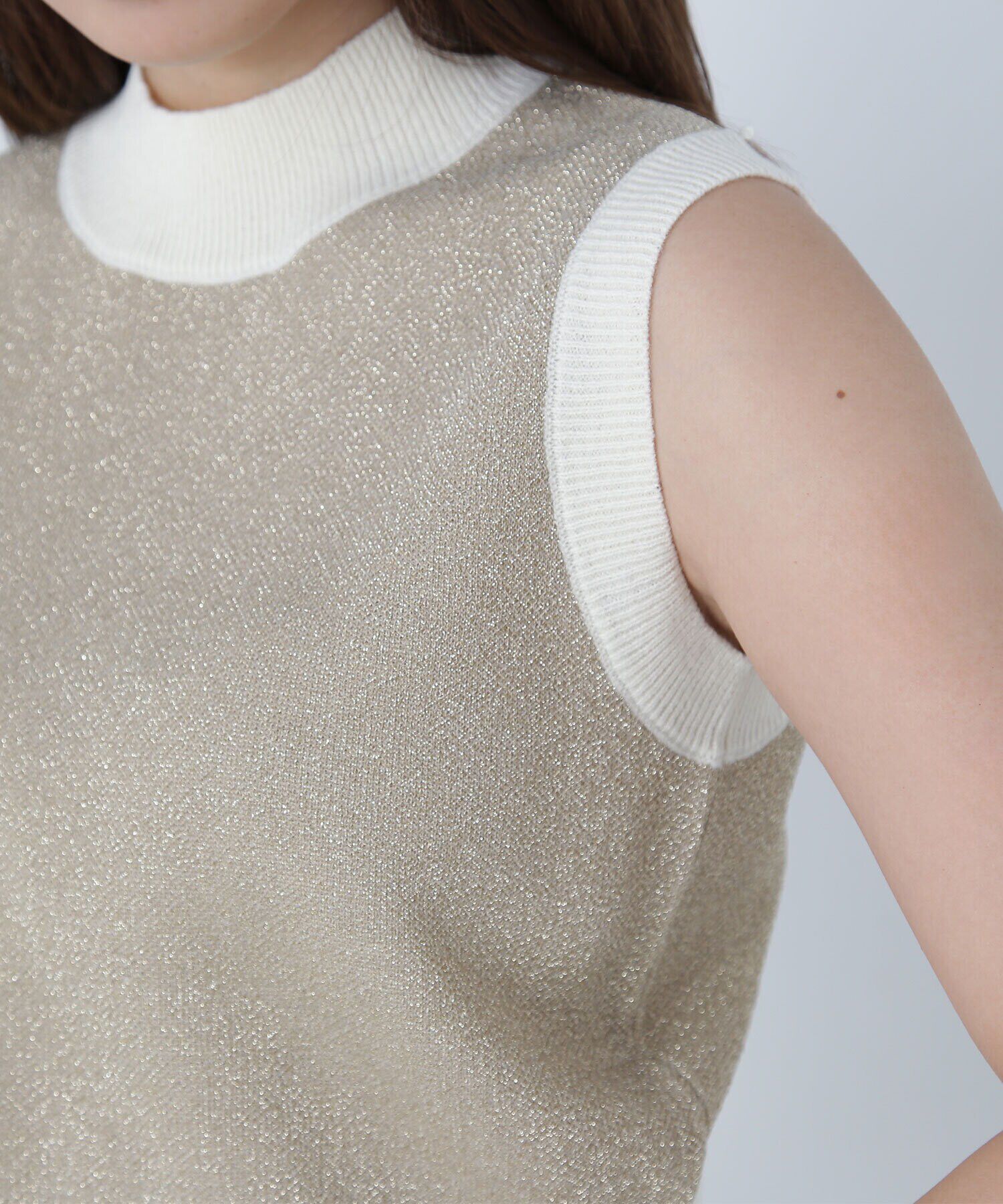  「クロップドラメジャガードアンサンブル」|ニット・セーター|