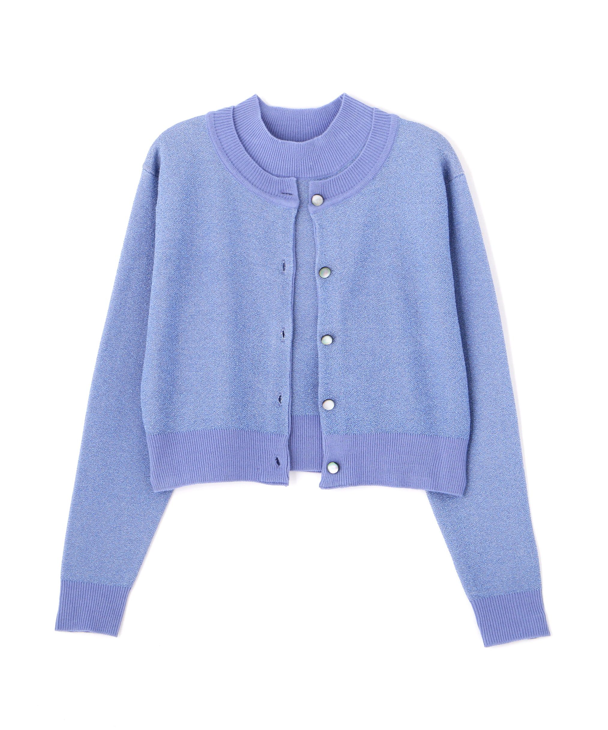  「クロップドラメジャガードアンサンブル」|ニット・セーター|