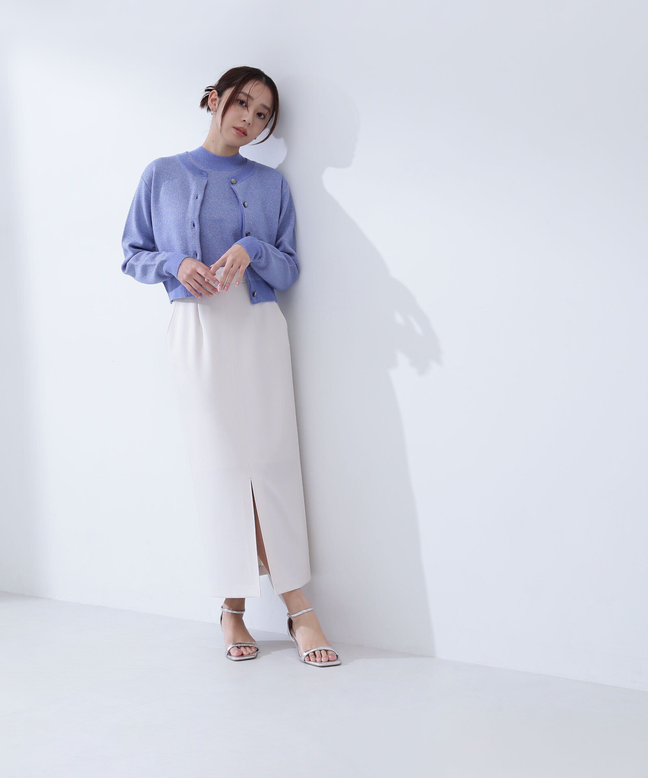  「クロップドラメジャガードアンサンブル」|ニット・セーター|