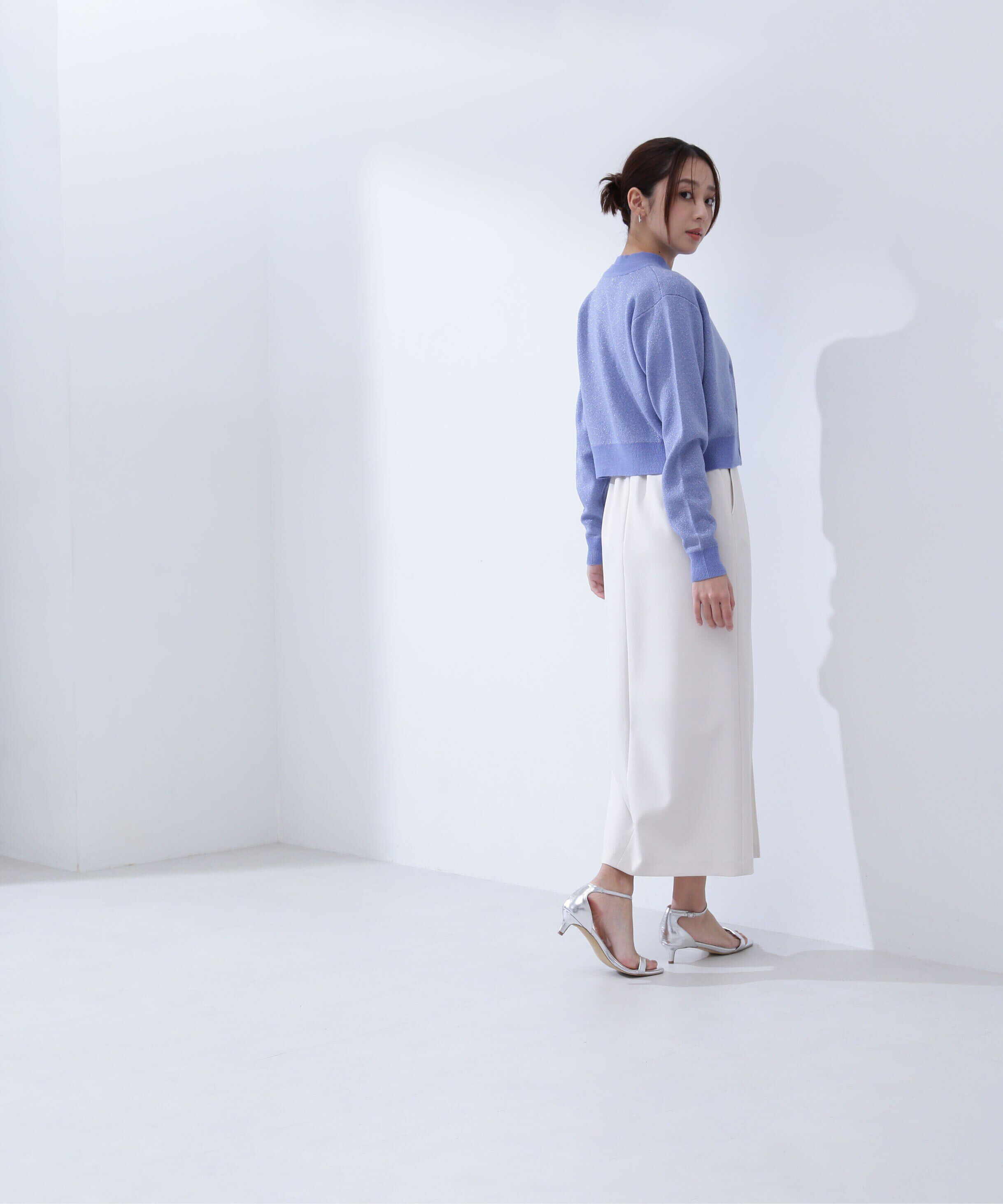  「クロップドラメジャガードアンサンブル」|ニット・セーター|