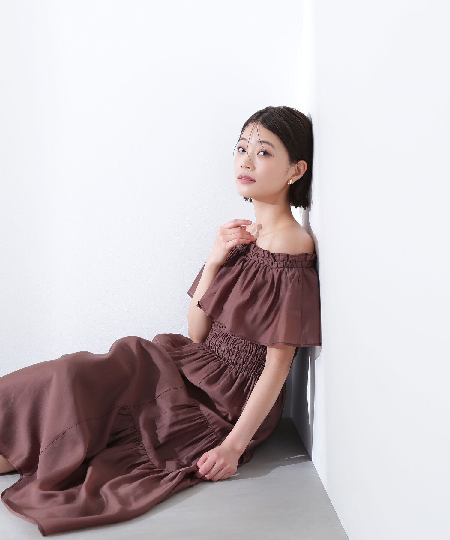  「シアーオフショルワンピース」|ワンピース|