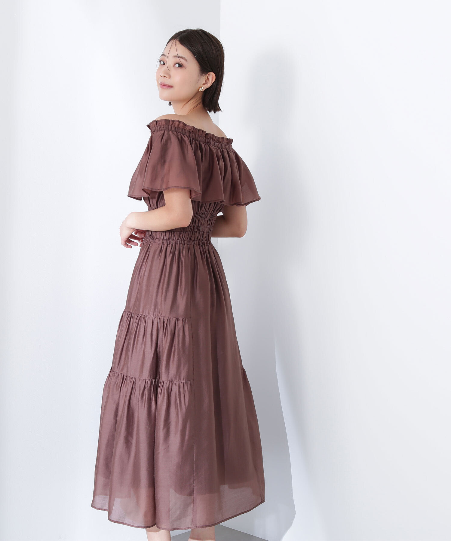  「シアーオフショルワンピース」|ワンピース|