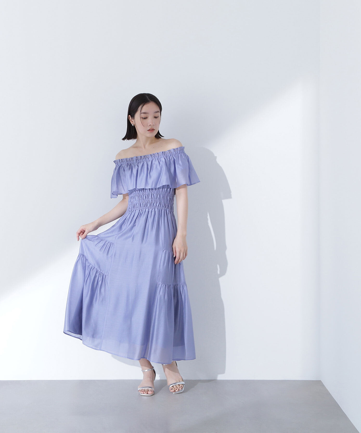  「シアーオフショルワンピース」|ワンピース|