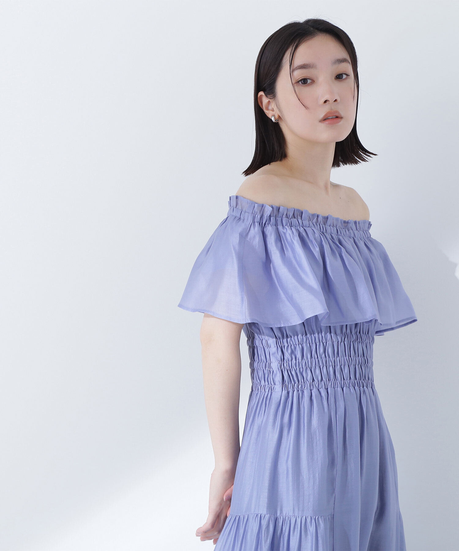  「シアーオフショルワンピース」|ワンピース|