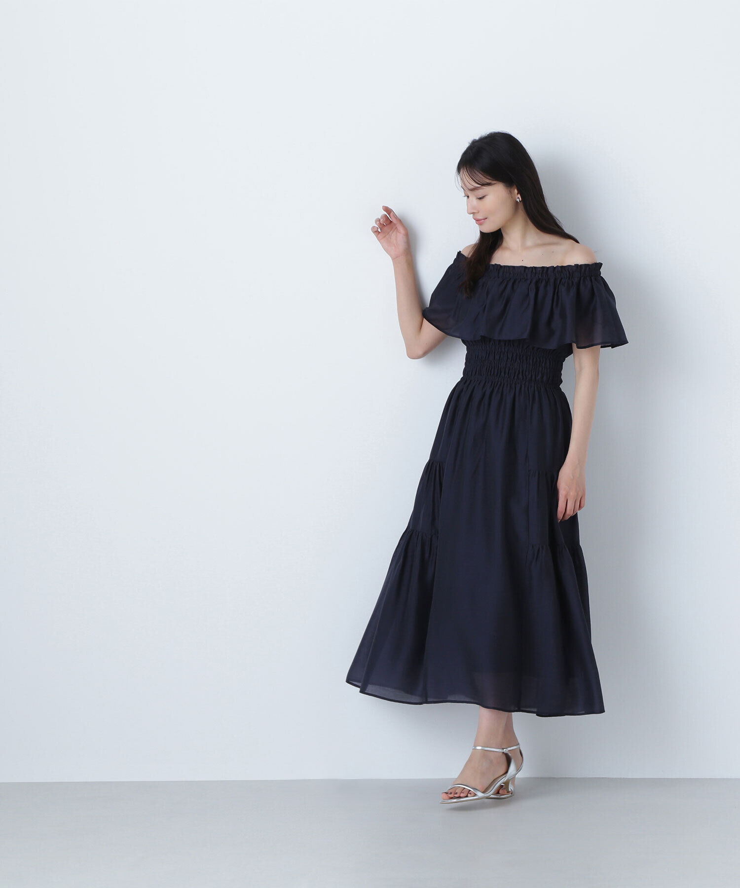  「シアーオフショルワンピース」|ワンピース|