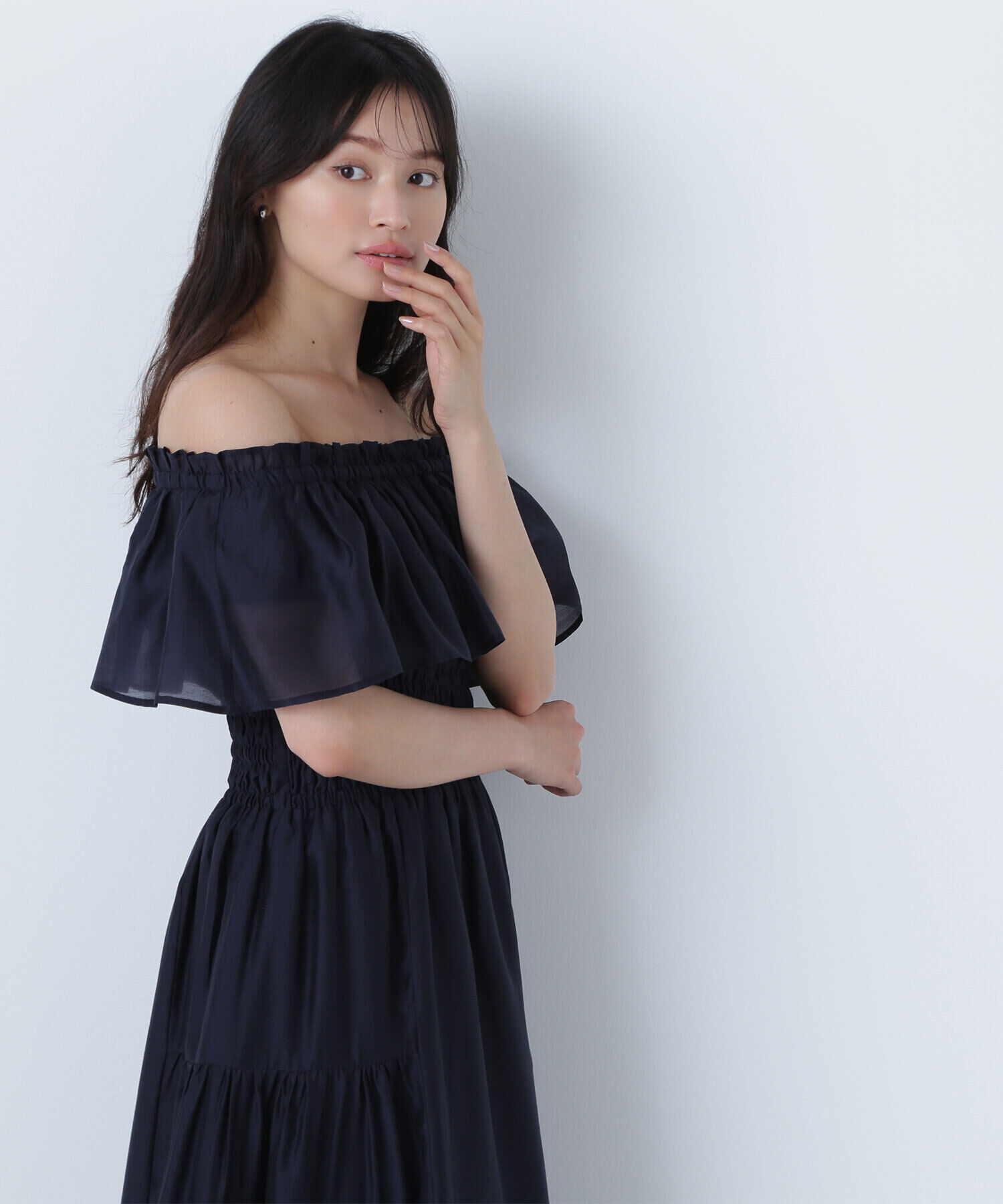  「シアーオフショルワンピース」|ワンピース|