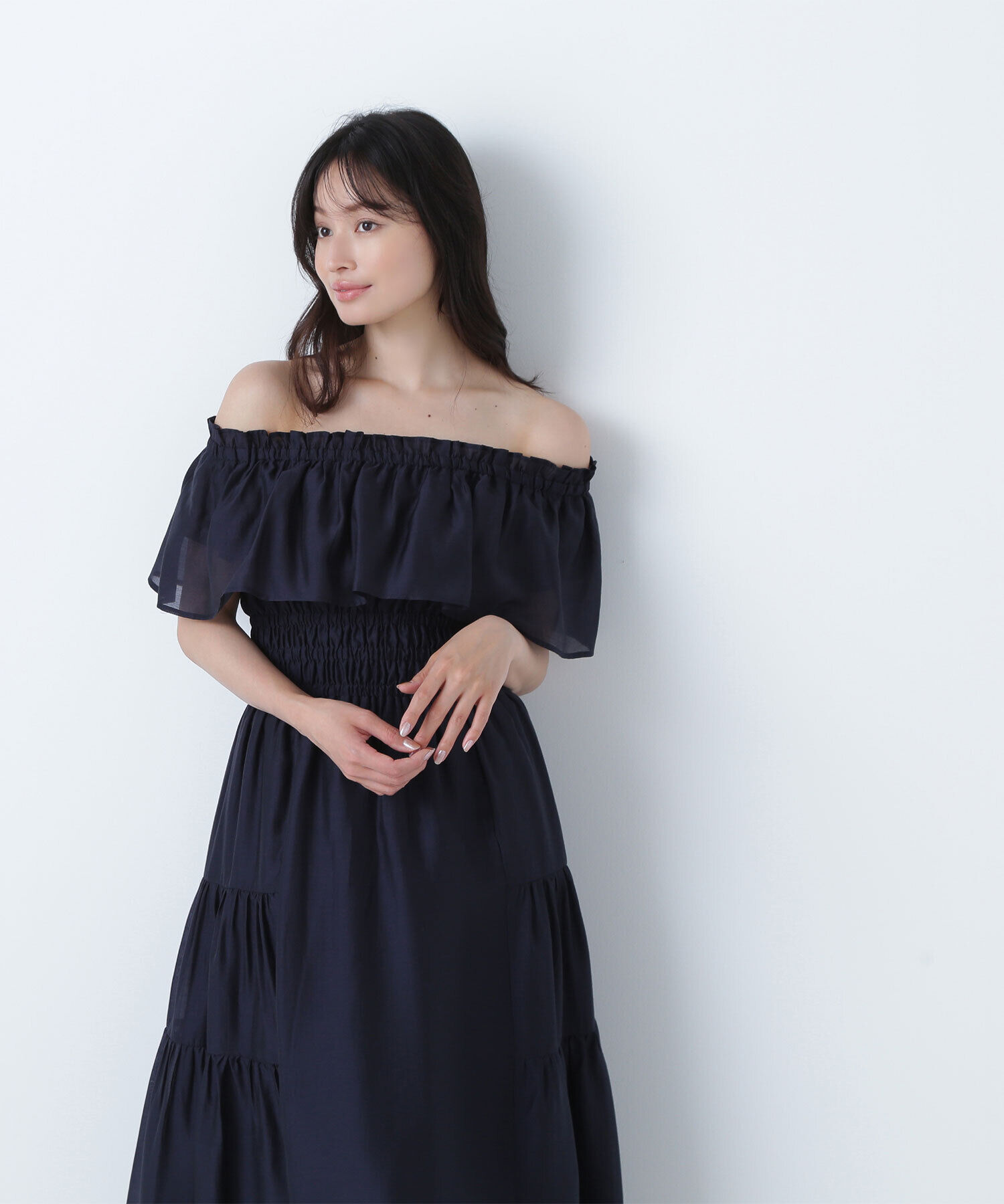  「シアーオフショルワンピース」|ワンピース|