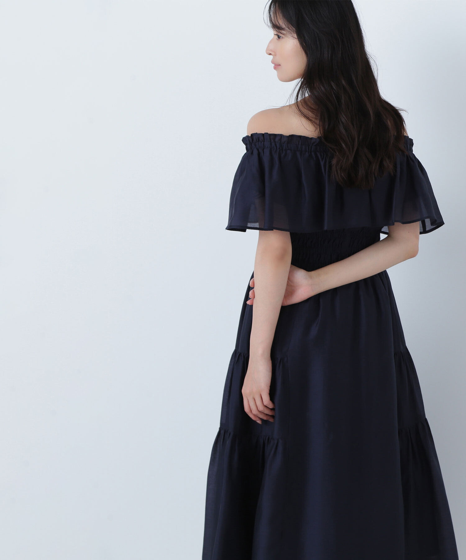  「シアーオフショルワンピース」|ワンピース|