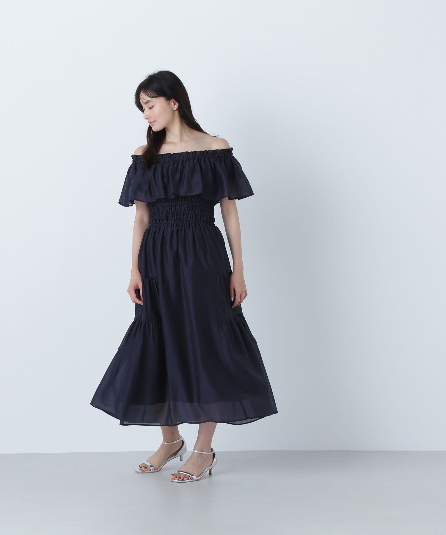  「シアーオフショルワンピース」|ワンピース|