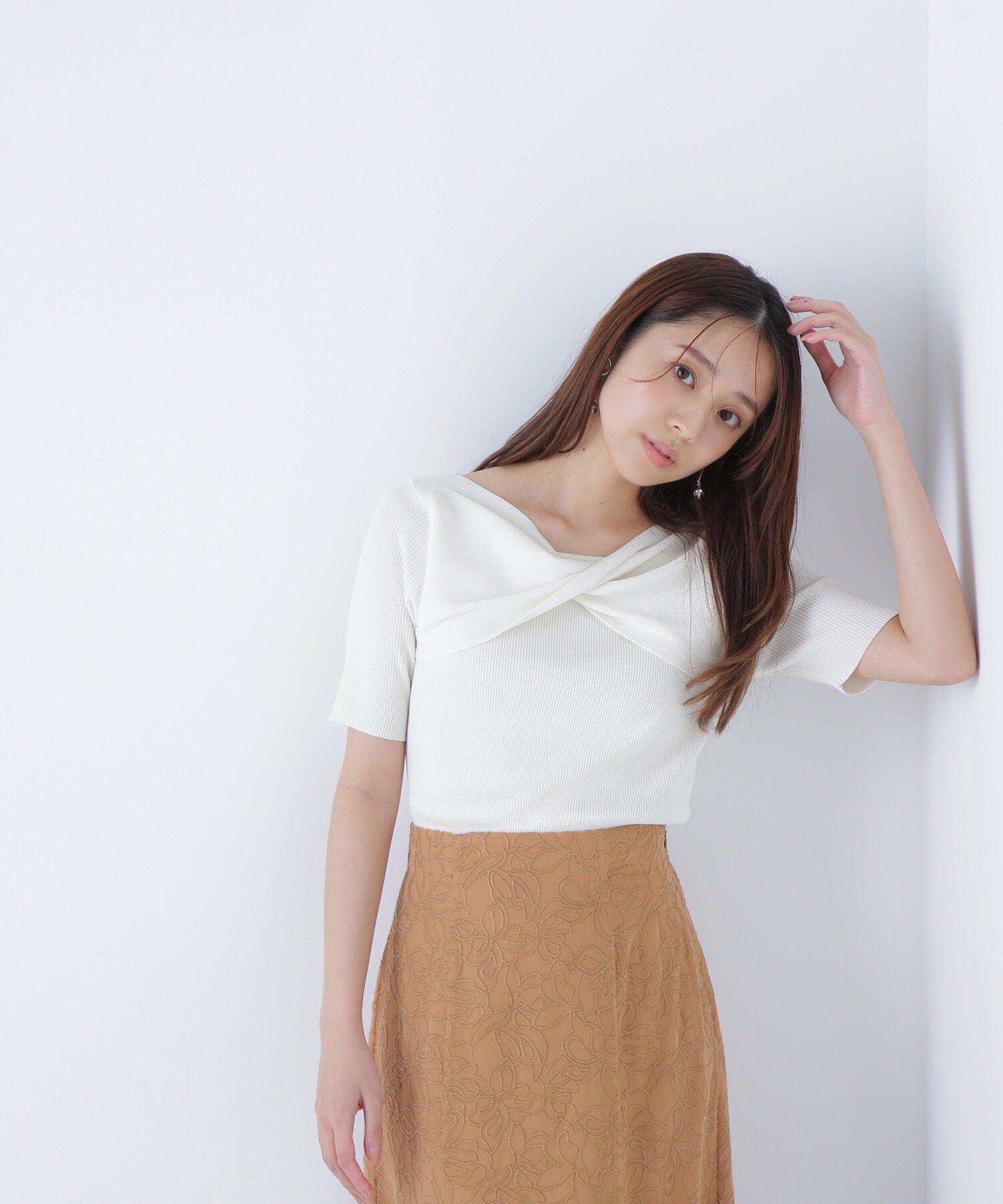  「ツイストドレープニット」|ニット・セーター|