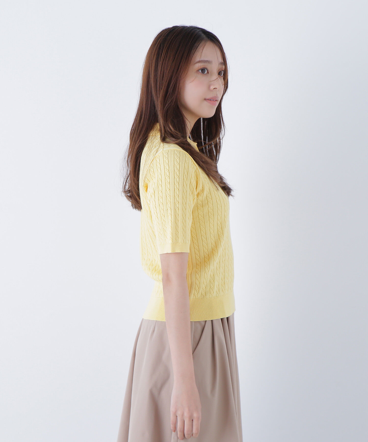  「ケーブルポロニット」|ニット・セーター|