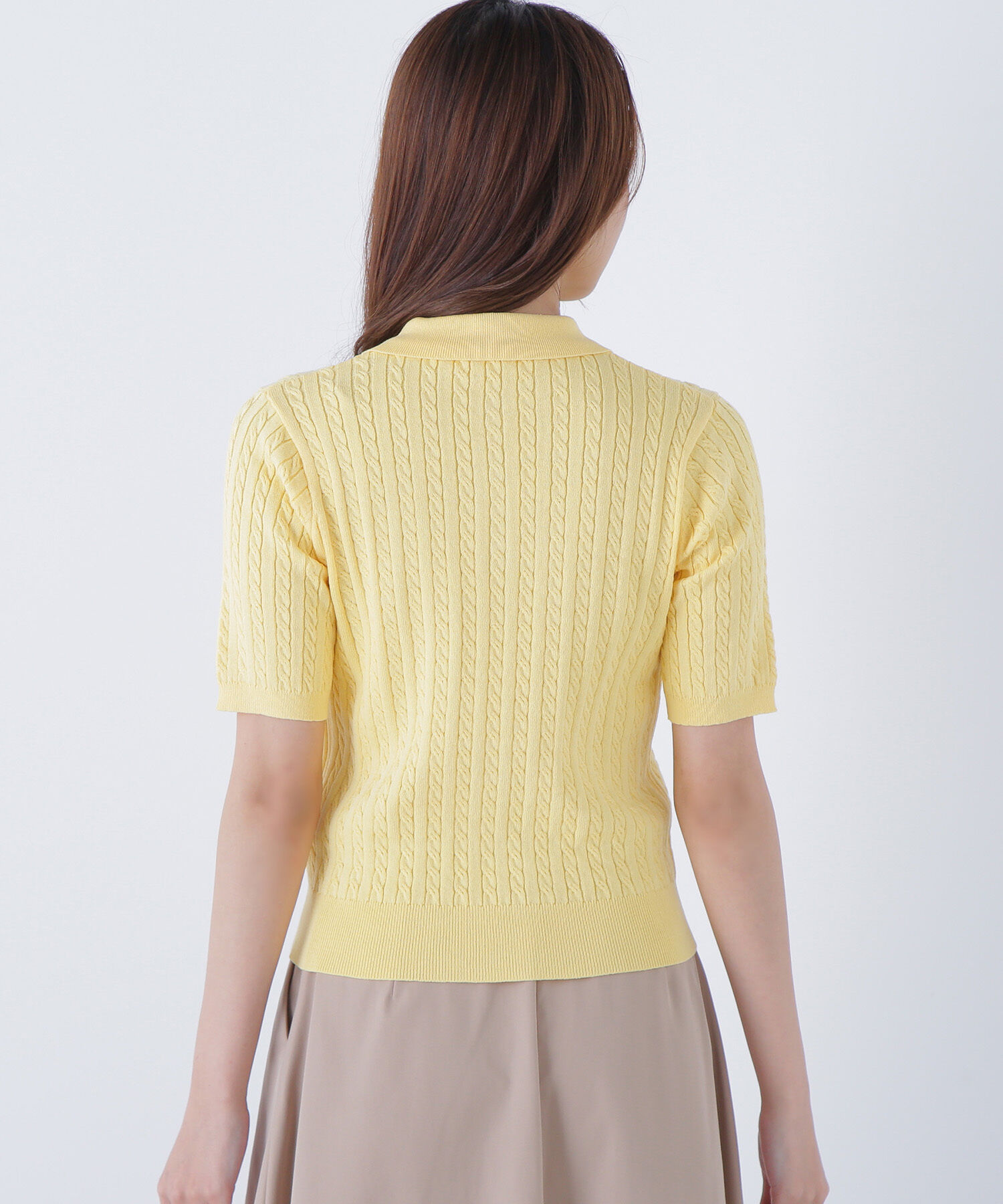  「ケーブルポロニット」|ニット・セーター|