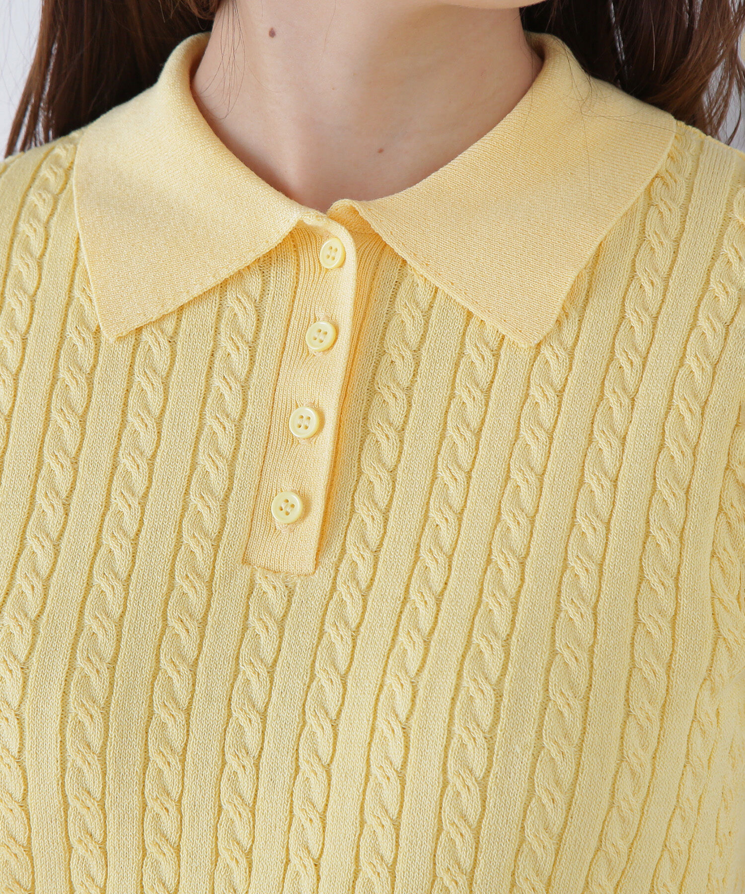  「ケーブルポロニット」|ニット・セーター|