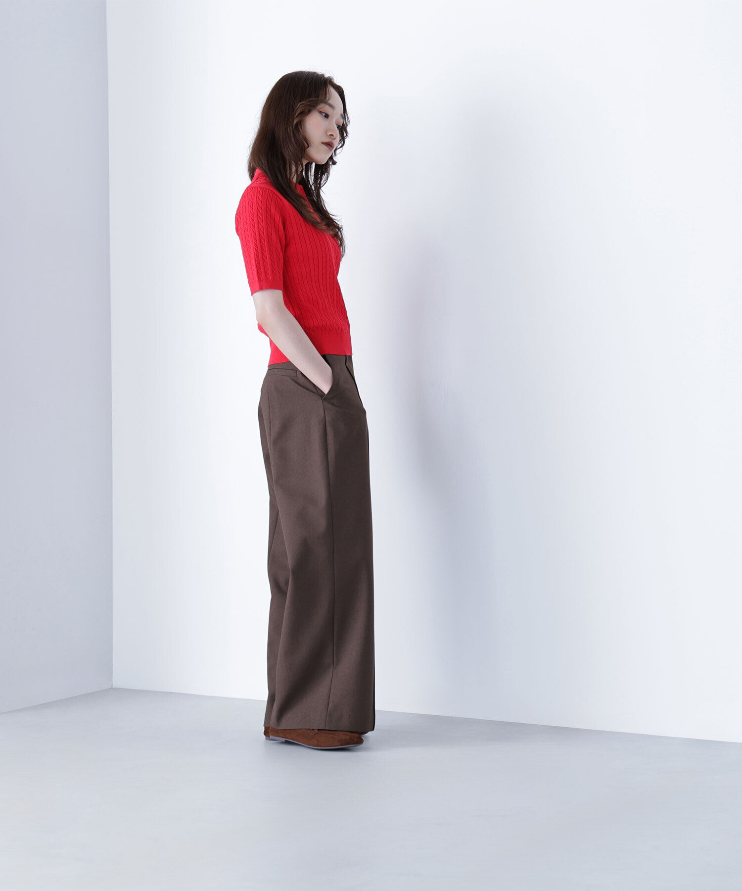  「ケーブルポロニット」|ニット・セーター|