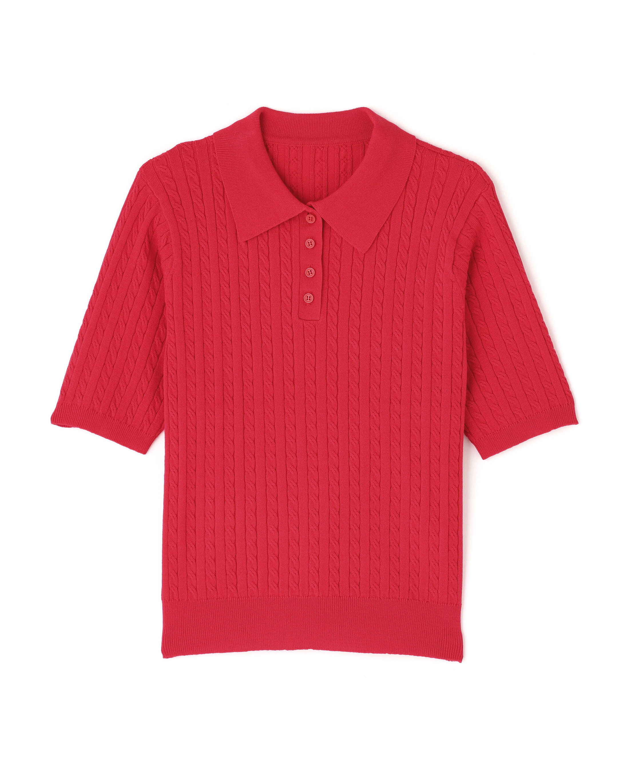  「ケーブルポロニット」|ニット・セーター|