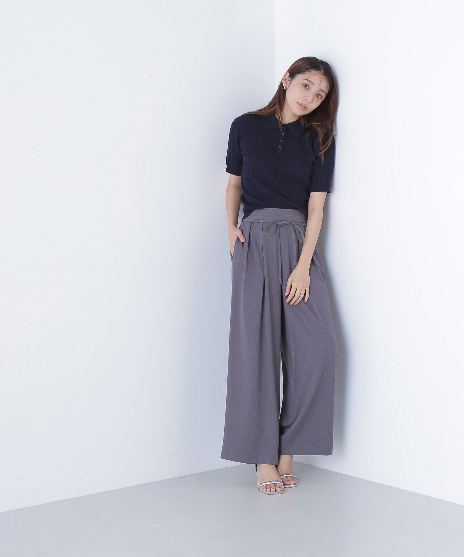  「ケーブルポロニット」|ニット・セーター|