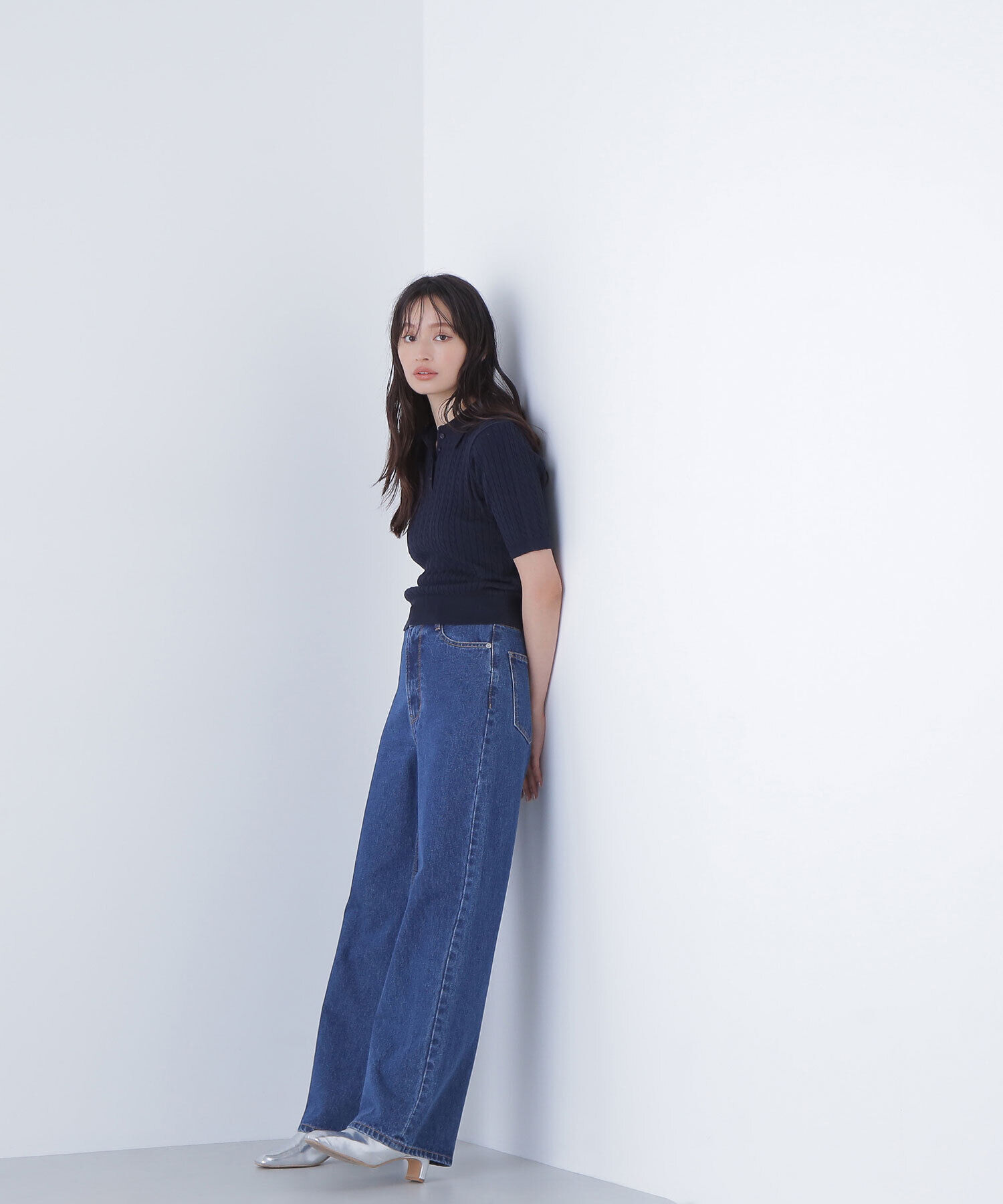  「ケーブルポロニット」|ニット・セーター|