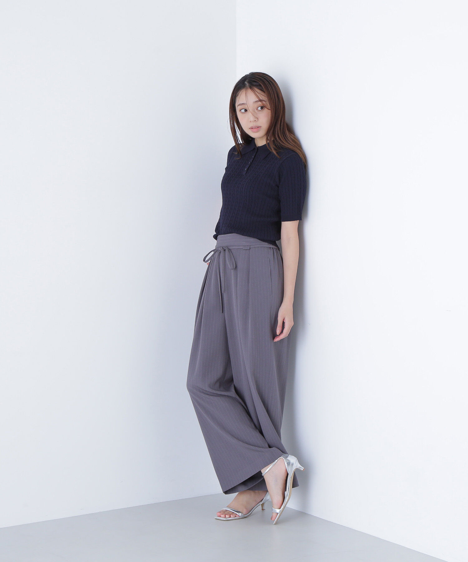  「ケーブルポロニット」|ニット・セーター|